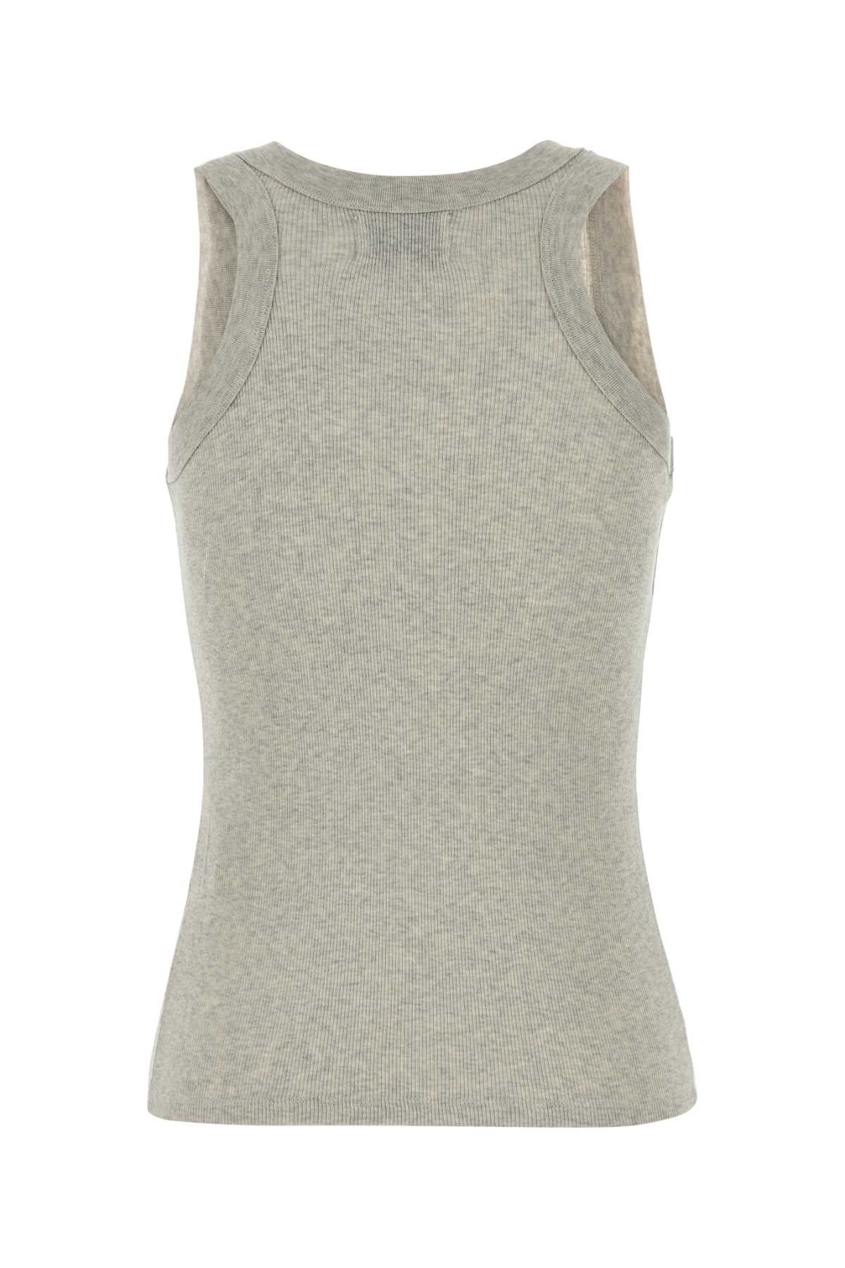 Loulou de Saison Grey Cotton Limba Tank Top Size M / US 6-8 / IT 42-44 - 2 Thumbnail
