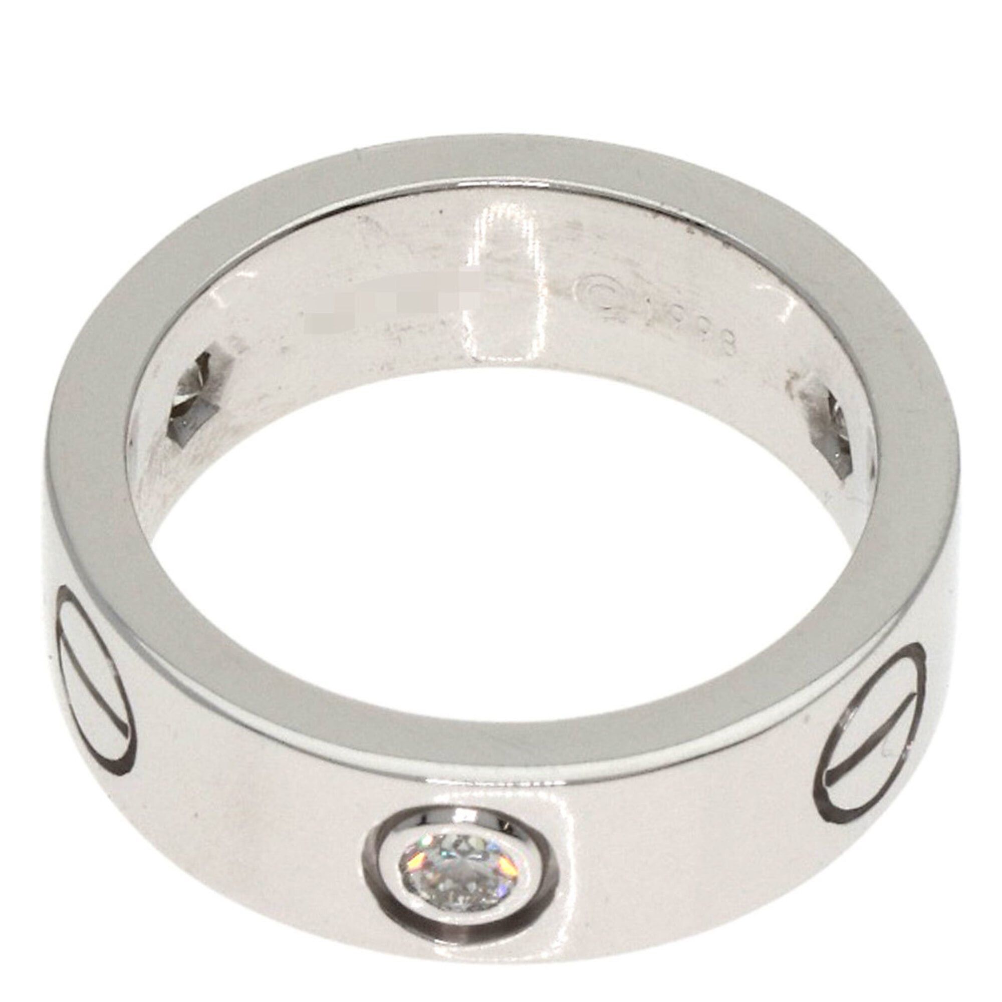 Cartier Cartier Love Ring, 3 Diamonds, Size 47, 18K White Gold, Women's CARTIER Size ONE SIZE - 6 Thumbnail