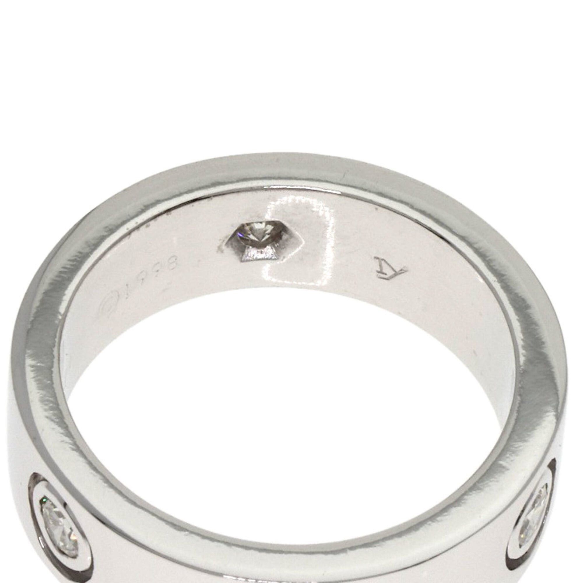 Cartier Cartier Love Ring, 3 Diamonds, Size 47, 18K White Gold, Women's CARTIER Size ONE SIZE - 8 Thumbnail