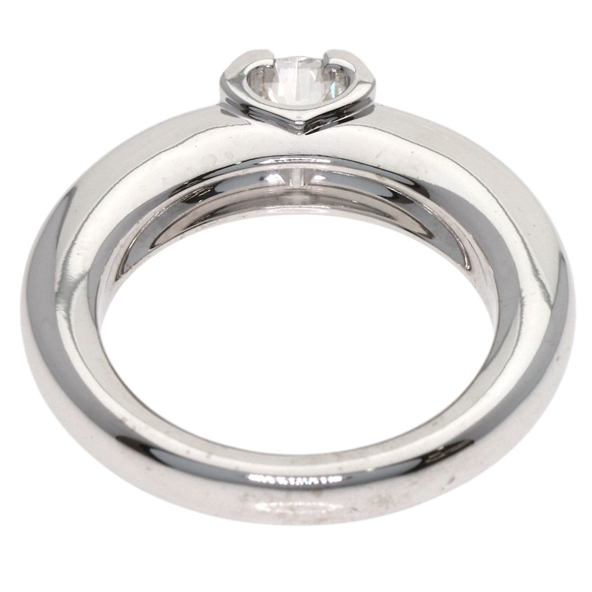 Cartier Cartier C de Solitaire #48 Ring, 18K White Gold, Women's, CARTIER Size ONE SIZE - 4 Thumbnail