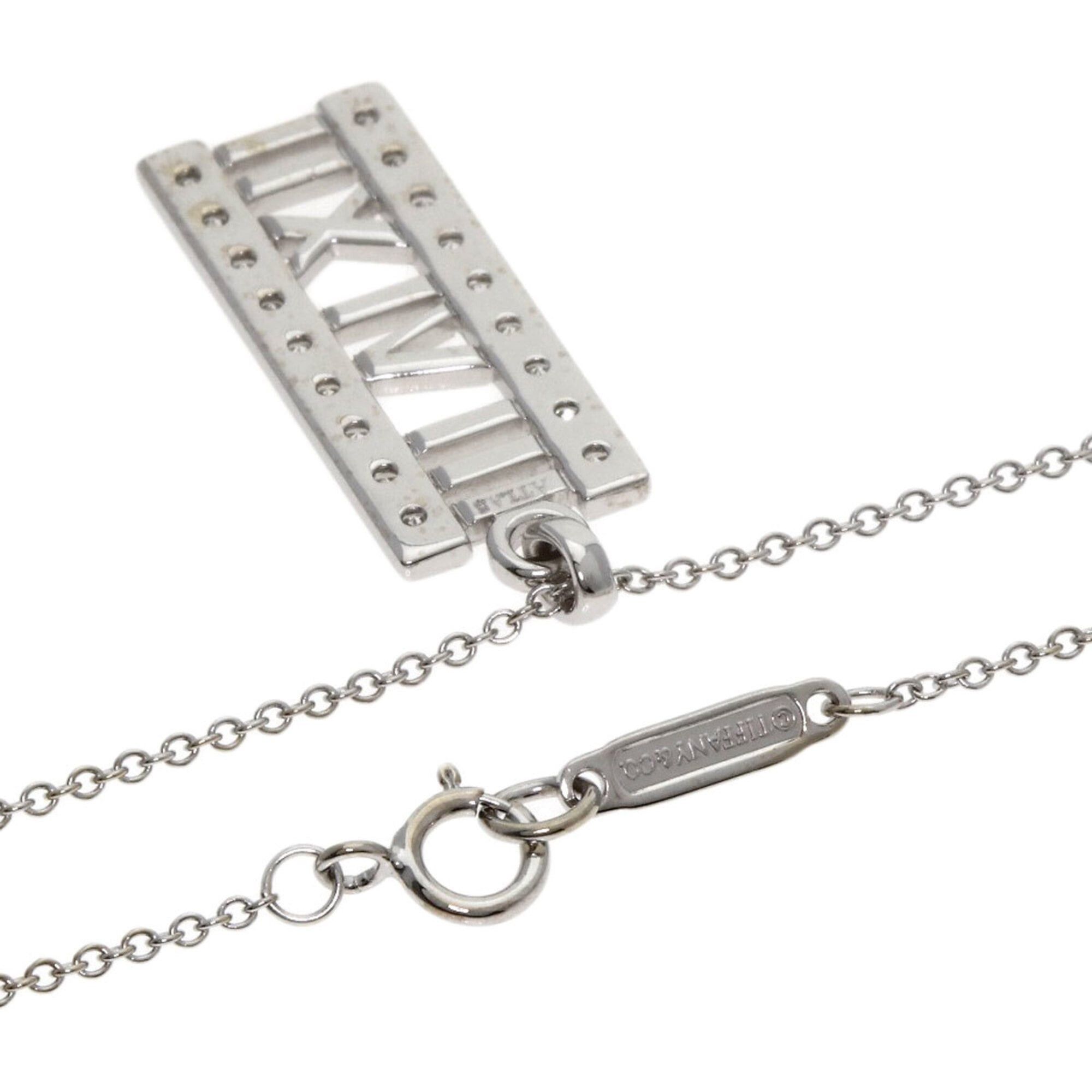 Tiffany & Co. Tiffany & Co. Atlas Bar Diamond Necklace, 18K White Gold, Women's. Size ONE SIZE - 2 Thumbnail