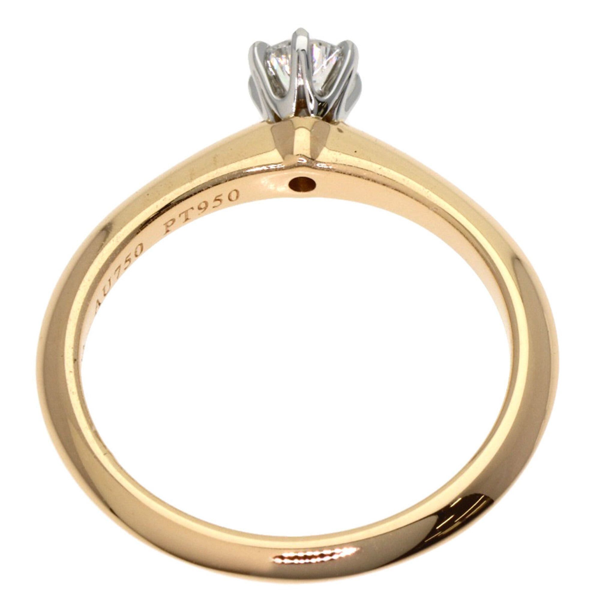 Tiffany & Co. Tiffany & Co. Solitaire Diamond Ring, 18K Pink Gold/PT950, Women's. Size ONE SIZE - 4 Thumbnail