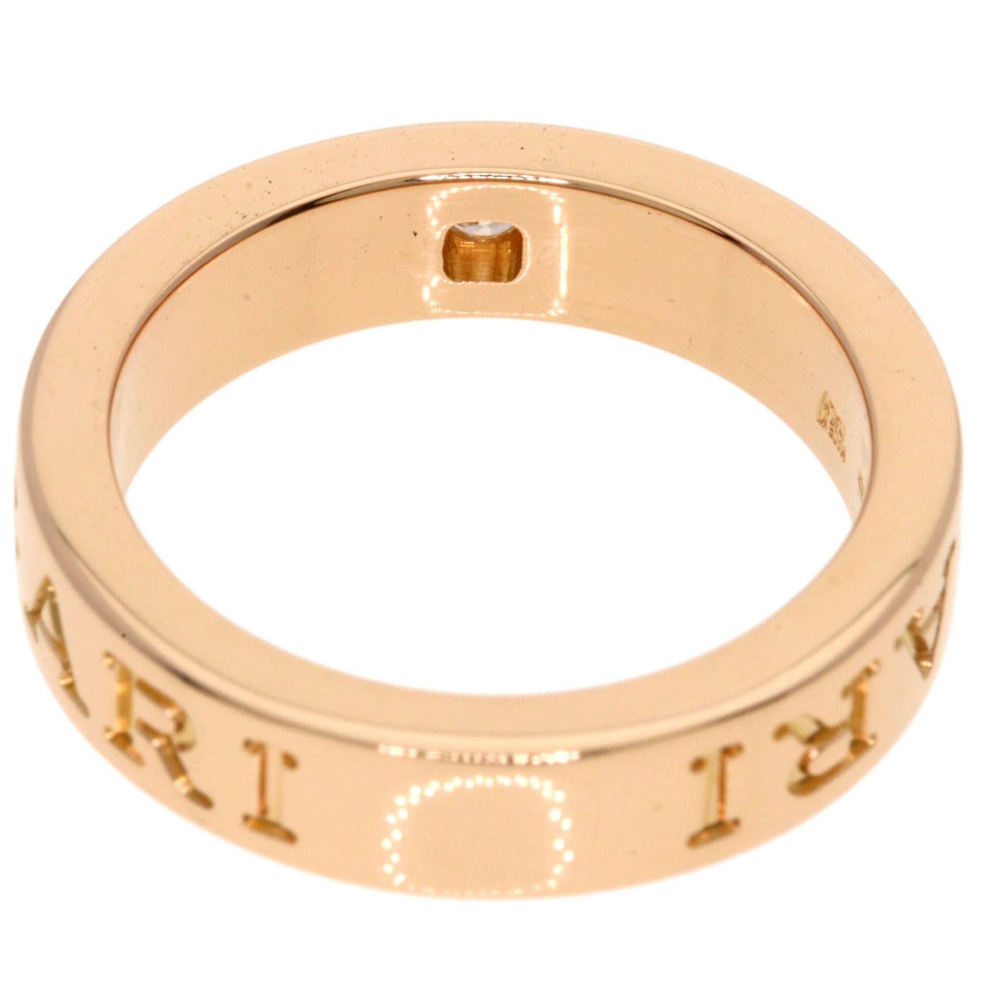 Bvlgari Bulgari Double Logo 1P Diamond Ring 18K Pink Gold Women's BVLGARI Size ONE SIZE - 4 Thumbnail