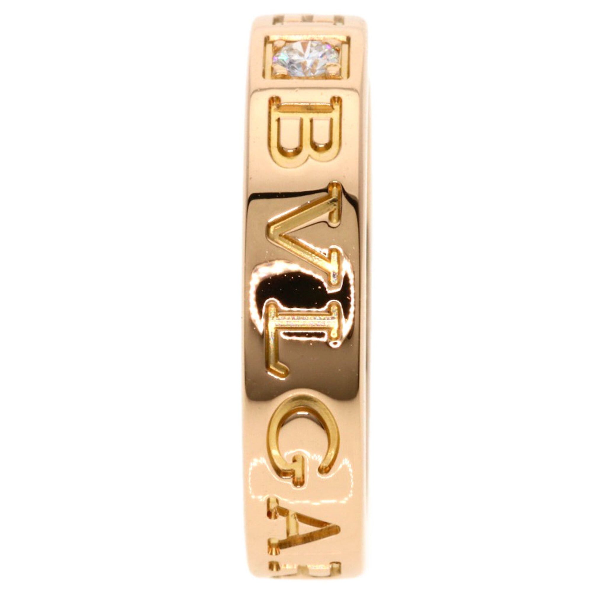 Bvlgari Bulgari Double Logo 1P Diamond Ring 18K Pink Gold Women's BVLGARI Size ONE SIZE - 3 Thumbnail