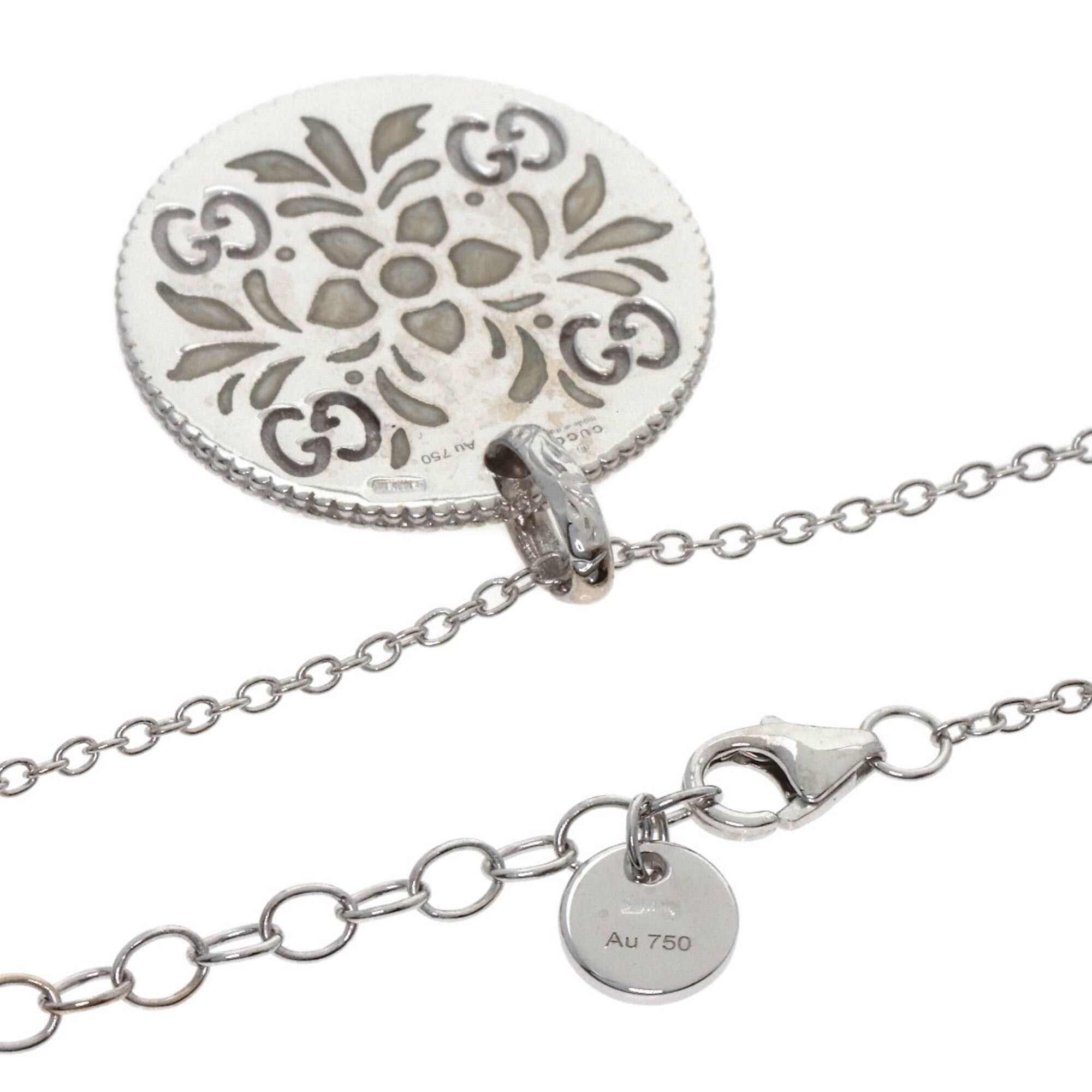 Gucci Gucci Icon Bloom Circle Necklace 18K White Gold Women's GUCCI Size ONE SIZE - 2 Thumbnail