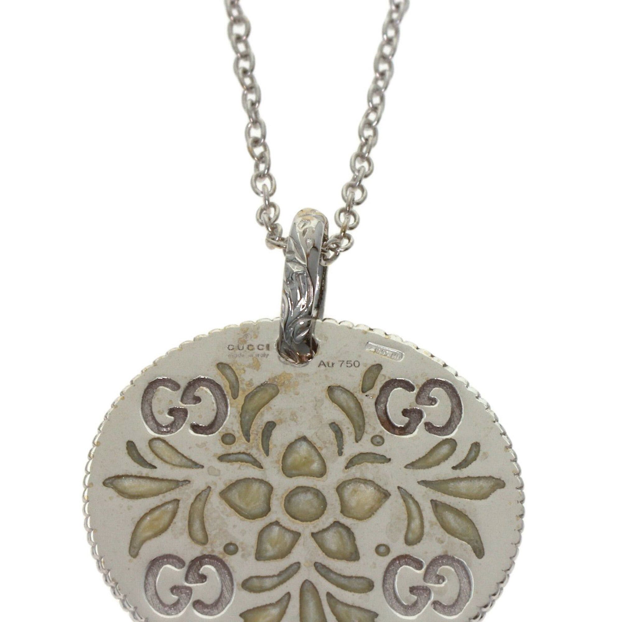 Gucci Gucci Icon Bloom Circle Necklace 18K White Gold Women's GUCCI Size ONE SIZE - 5 Thumbnail