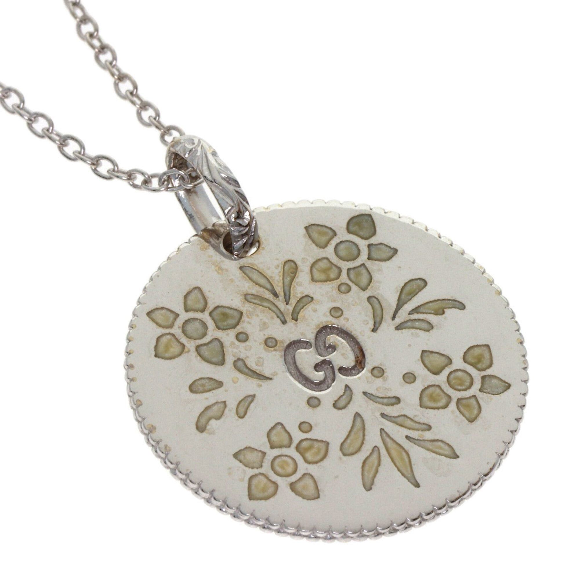 Gucci Gucci Icon Bloom Circle Necklace 18K White Gold Women's GUCCI Size ONE SIZE - 6 Thumbnail