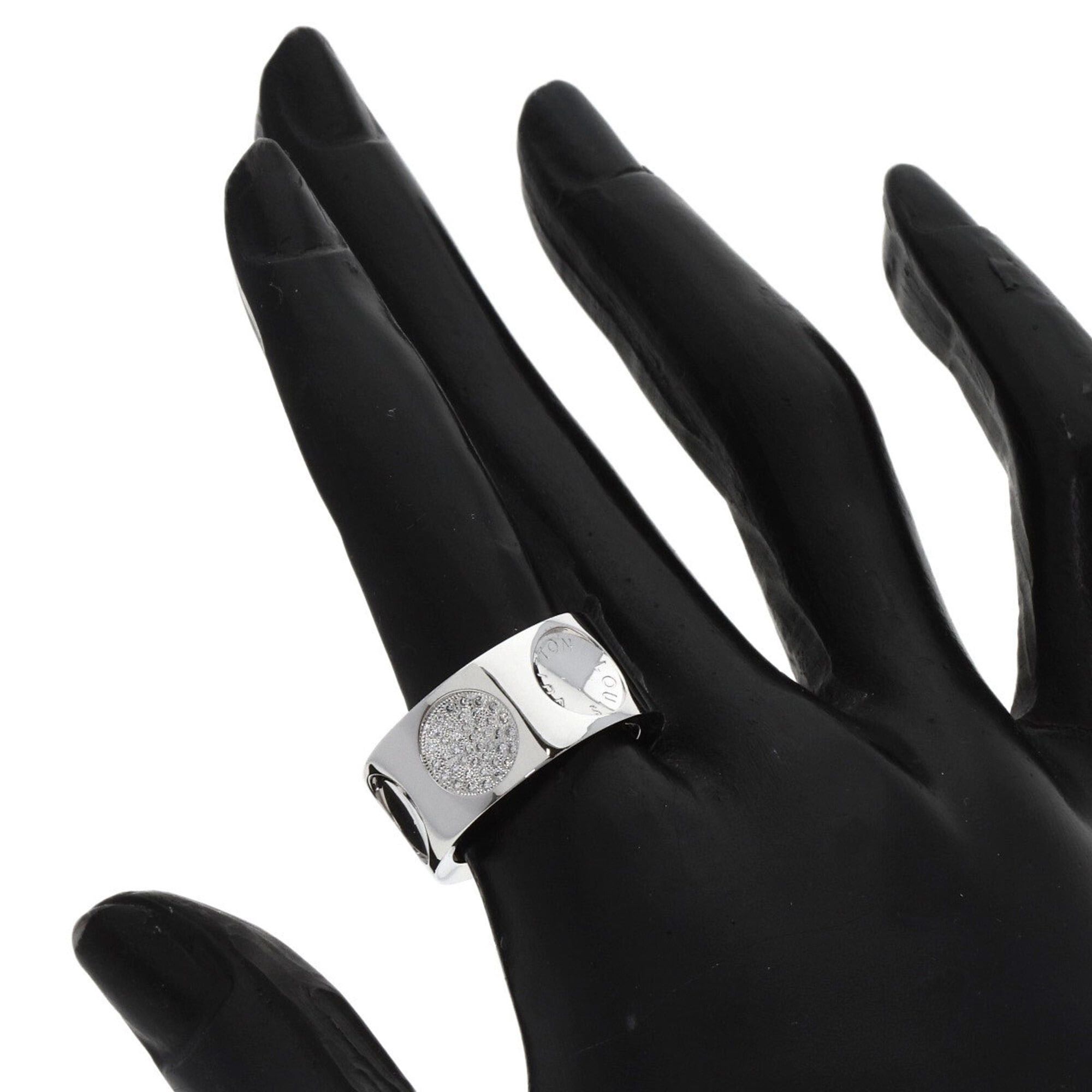 Louis Vuitton Louis Vuitton Grand Bague Empreinte Diamond Ring #53, 18K White Gold, Women's. Size ONE SIZE - 6 Thumbnail