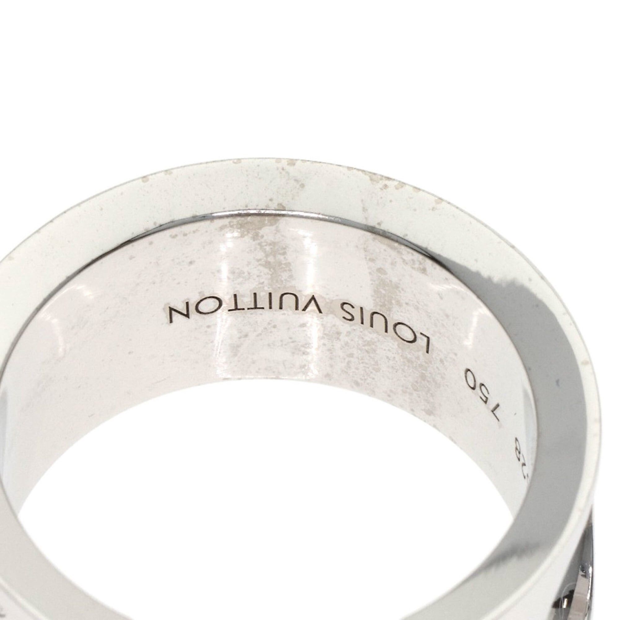 Louis Vuitton Louis Vuitton Grand Bague Empreinte Diamond Ring #53, 18K White Gold, Women's. Size ONE SIZE - 11 Thumbnail