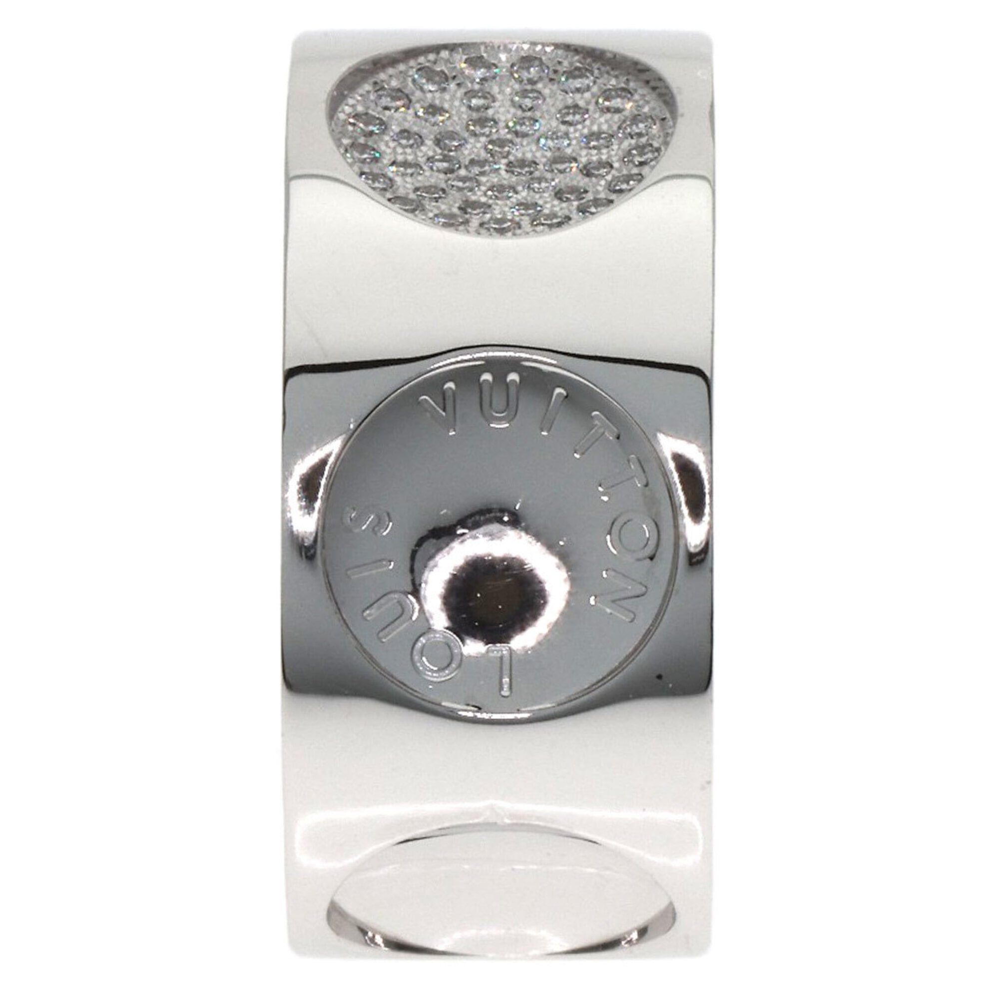 Louis Vuitton Louis Vuitton Grand Bague Empreinte Diamond Ring #53, 18K White Gold, Women's. Size ONE SIZE - 3 Thumbnail