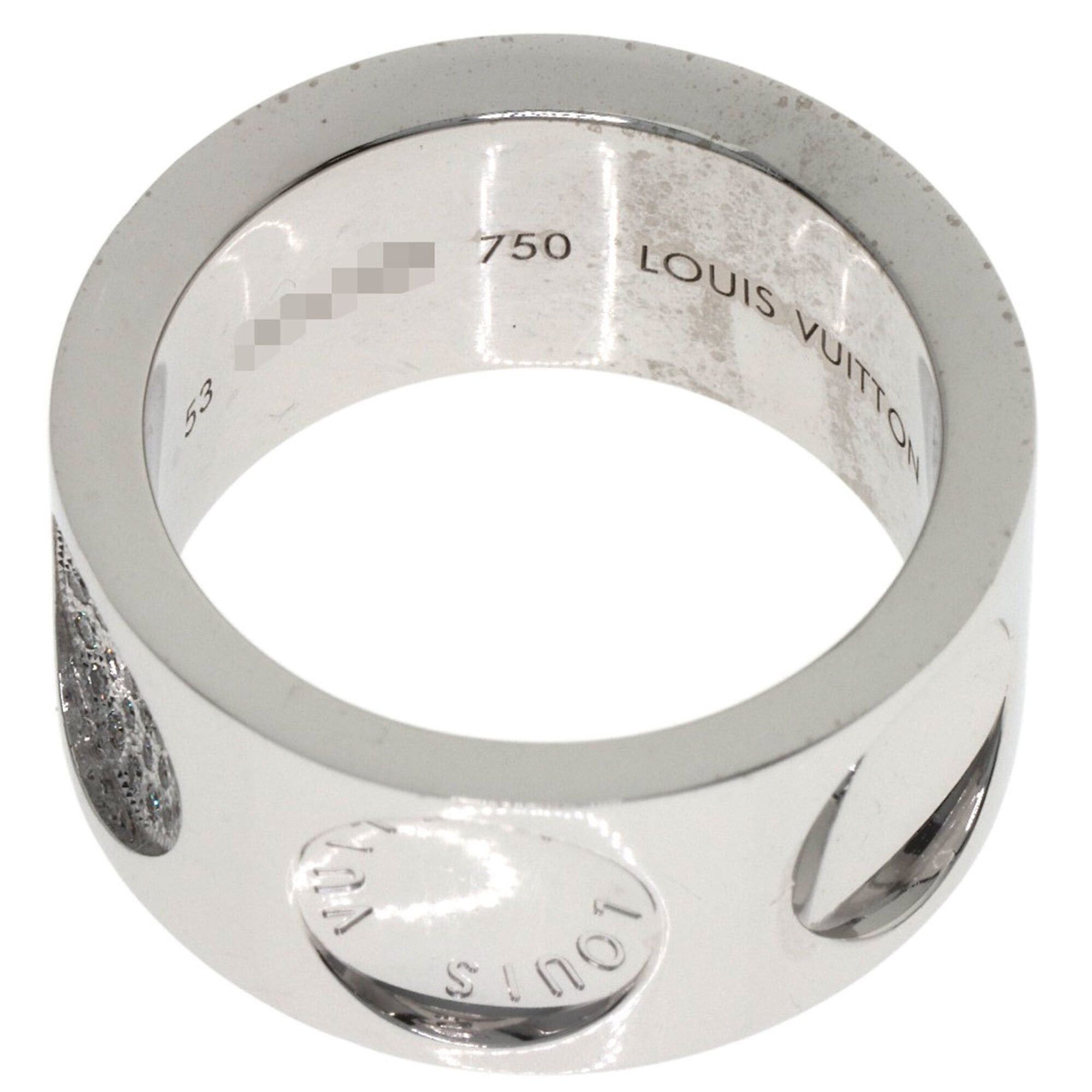 Louis Vuitton Louis Vuitton Grand Bague Empreinte Diamond Ring #53, 18K White Gold, Women's. Size ONE SIZE - 4 Thumbnail