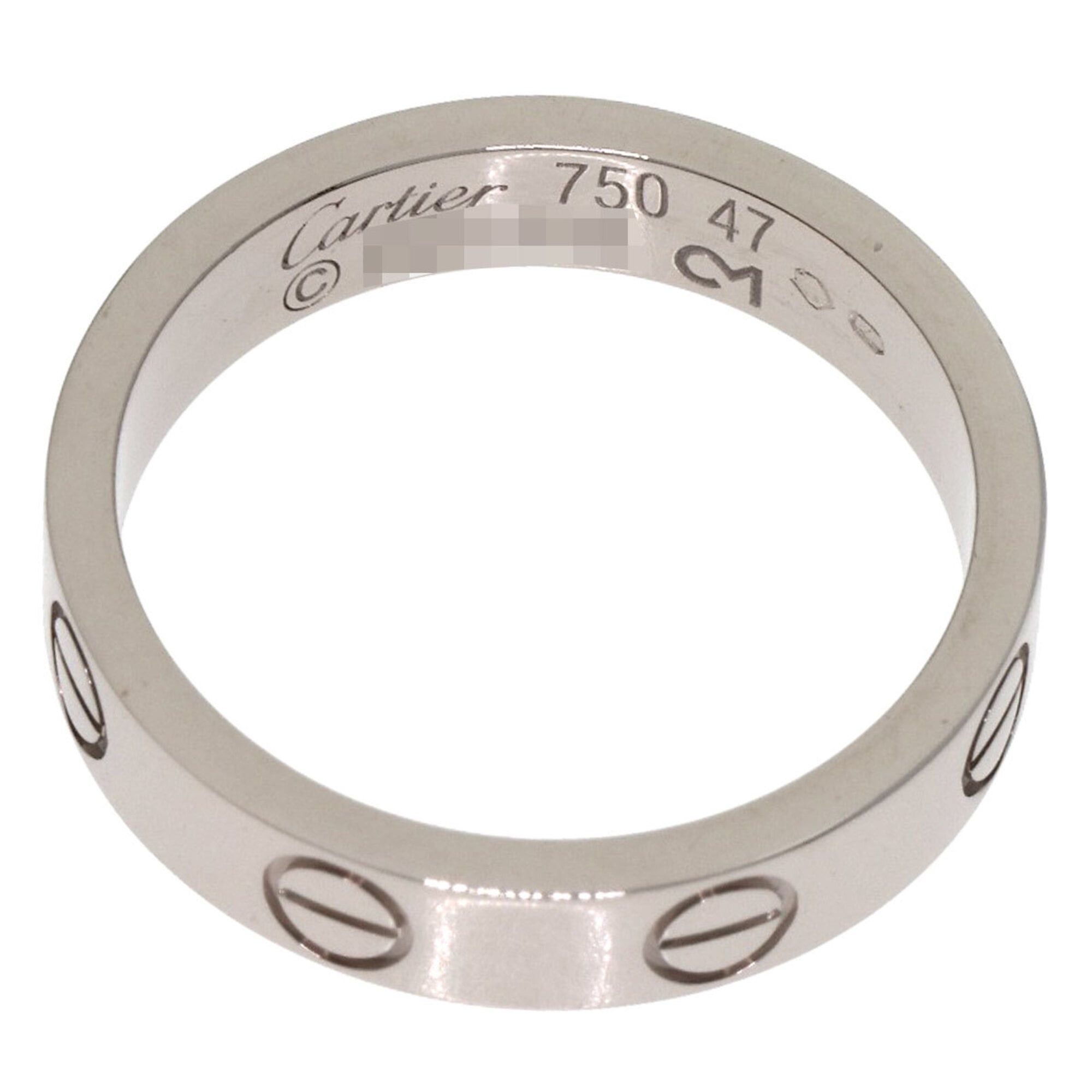 Cartier Cartier Mini Love Ring #47, 18K White Gold, Women's Ring, CARTIER Size ONE SIZE - 4 Thumbnail
