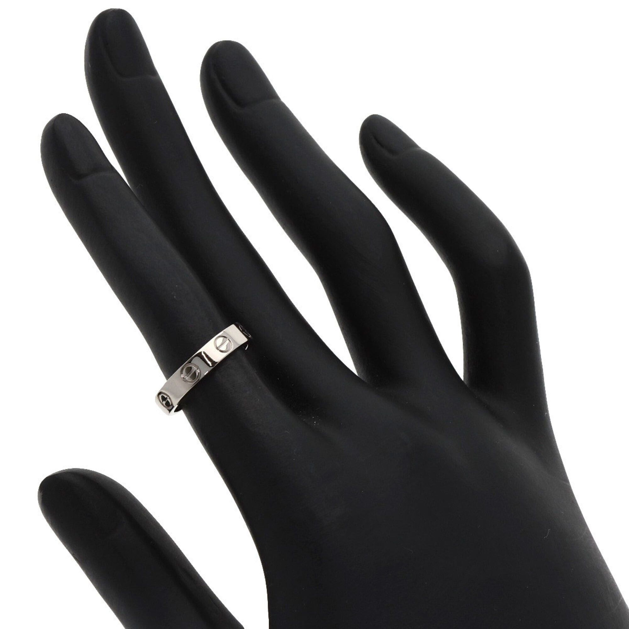 Cartier Cartier Mini Love Ring #47, 18K White Gold, Women's Ring, CARTIER Size ONE SIZE - 5 Thumbnail