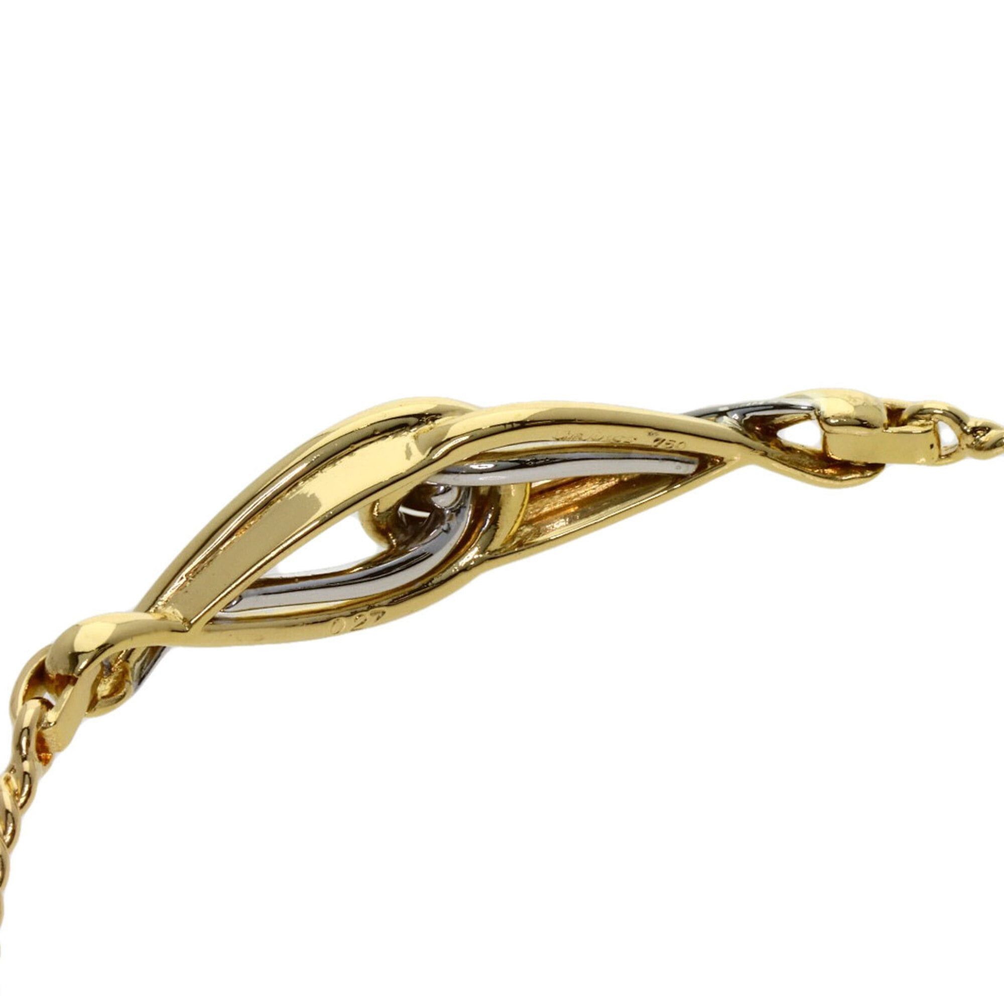 Dior Christian Dior Twist Motif Bracelet, 18K Yellow Gold/18KWG, Women's. Size ONE SIZE - 3 Thumbnail