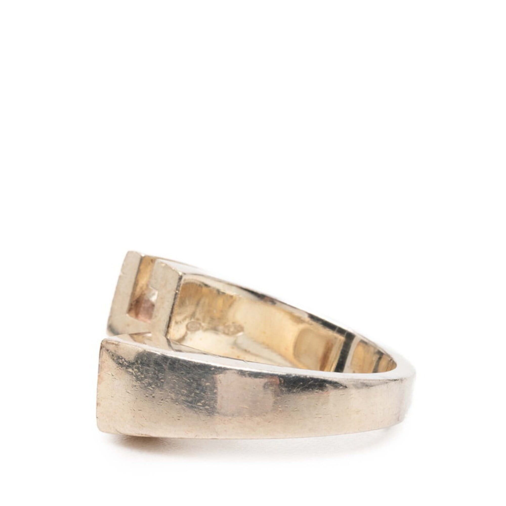 Gucci Gucci Spiral Ring, Silver, Yellow, SV925, Silver Stone, Women's, GUCCI Size ONE SIZE - 3 Thumbnail