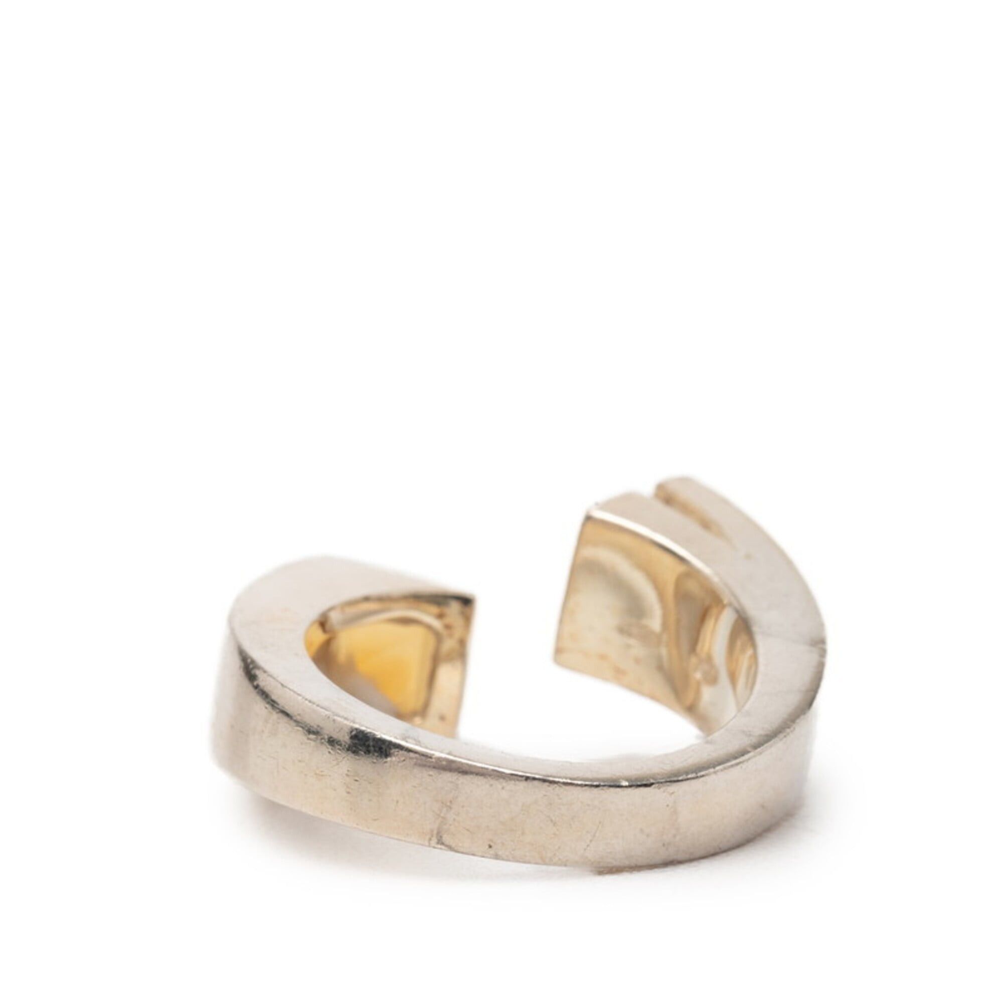 Gucci Gucci Spiral Ring, Silver, Yellow, SV925, Silver Stone, Women's, GUCCI Size ONE SIZE - 4 Thumbnail