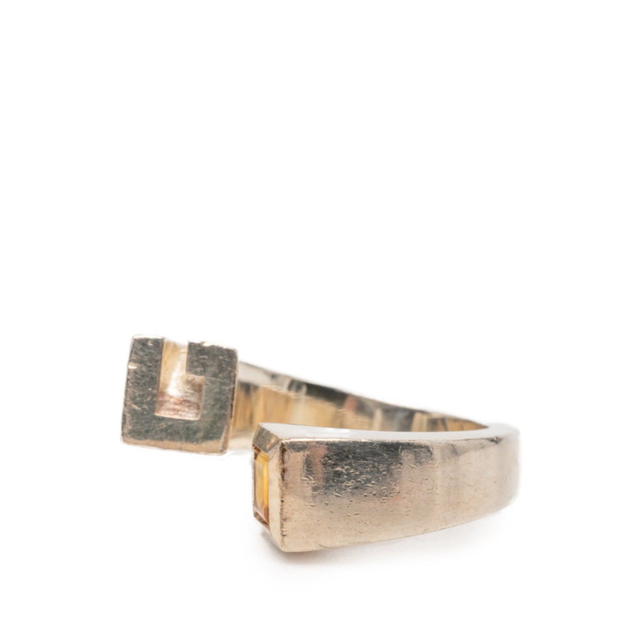 Gucci Gucci Spiral Ring, Silver, Yellow, SV925, Silver Stone, Women's, GUCCI Size ONE SIZE - 2 Thumbnail