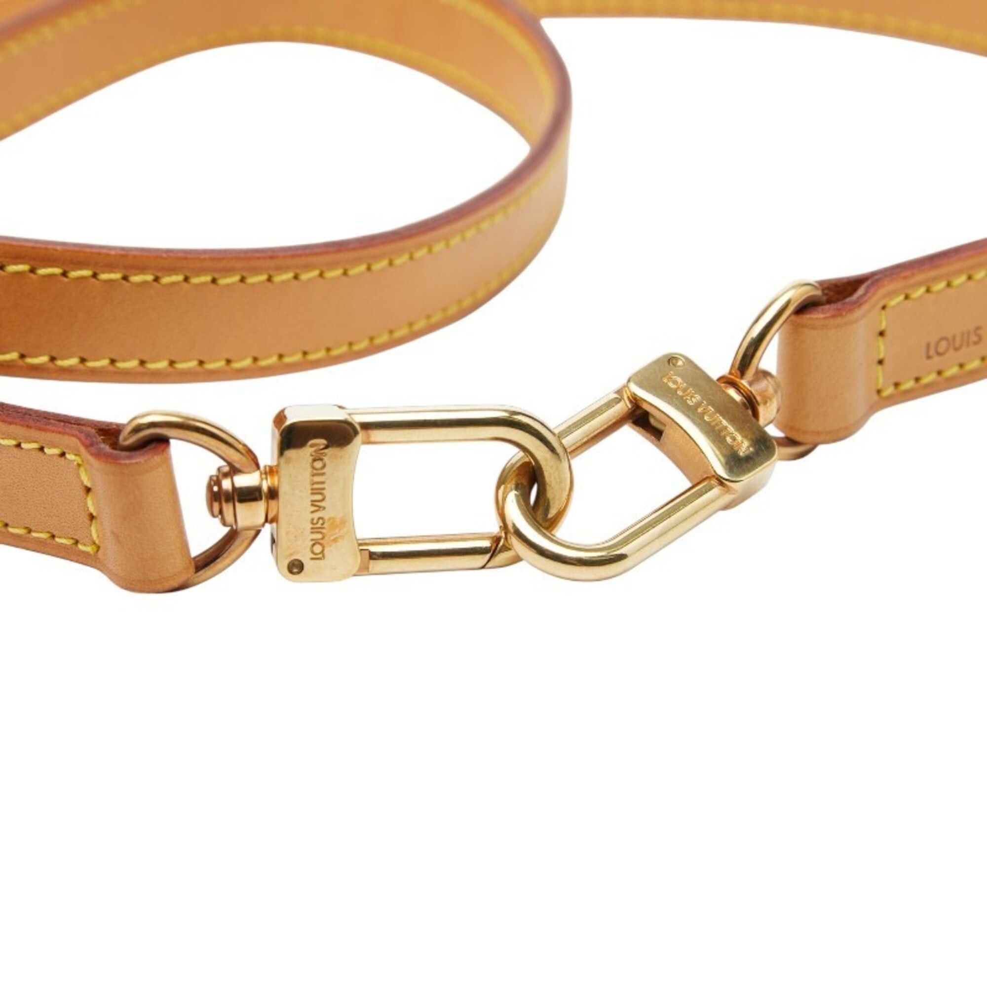 Louis Vuitton Louis Vuitton Shoulder Strap, Beige Leather, Women's LOUIS VUITTON Size ONE SIZE - 4 Thumbnail