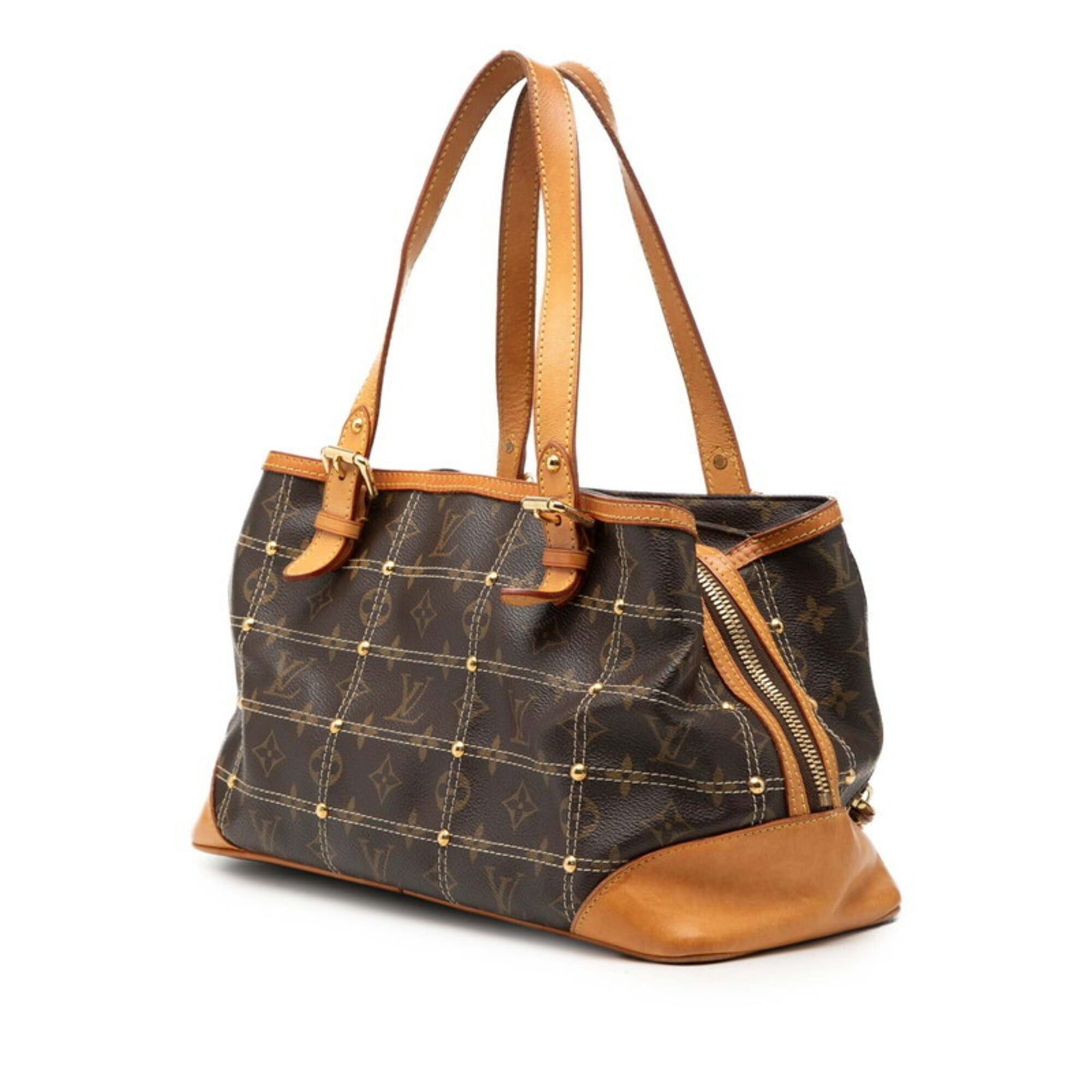 Louis Vuitton Louis Vuitton Monogram Rivet Handbag Shoulder Bag M40140 Brown Leather Women's LOUIS VUITTON Size ONE SIZE - 2 Thumbnail