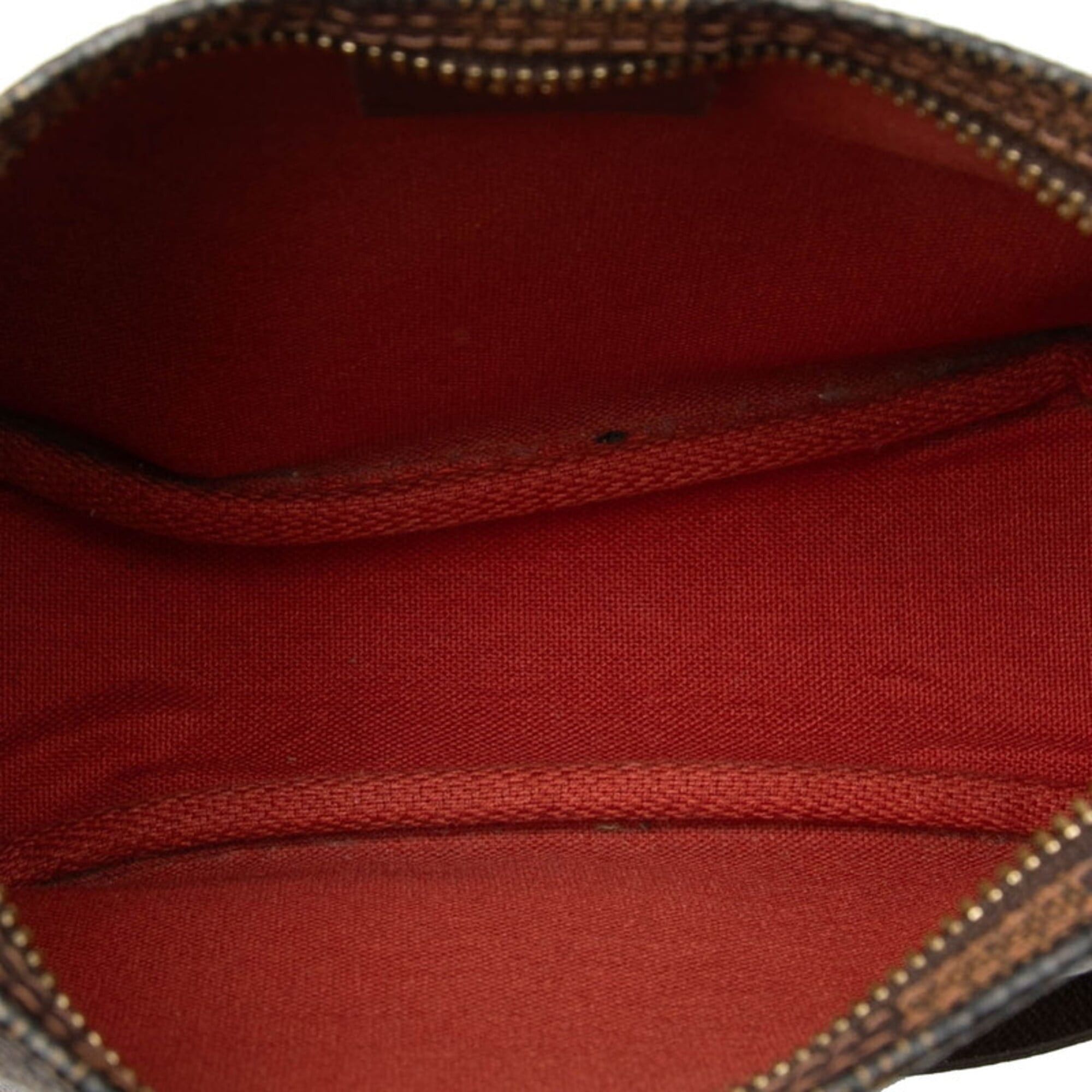 Louis Vuitton Louis Vuitton Damier Trousse Makeup Handbag N51982 Brown Leather Women's LOUIS VUITTON Size ONE SIZE - 4 Thumbnail