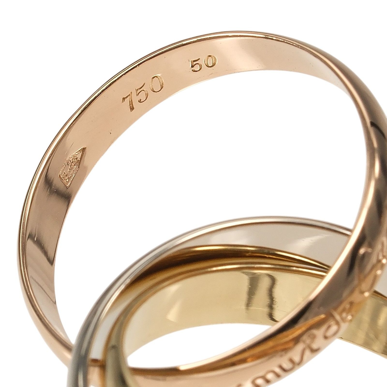 Cartier Cartier Cartier Trinity Au750 Ring Size 10 Precious Metal Ring DUTY FREE for USA Size ONE SIZE - 4 Thumbnail