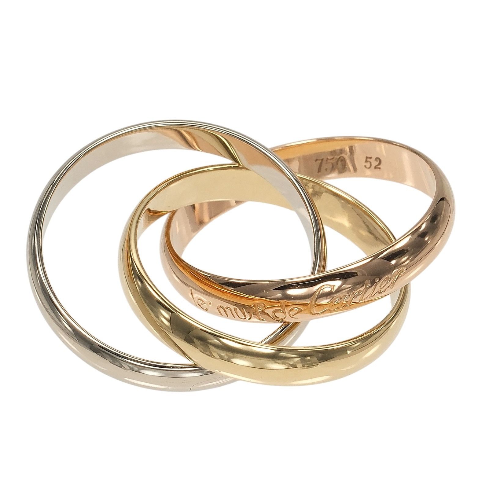 Cartier Cartier Cartier Trinity Au750 Ring Size 12 Precious Metal Ring DUTY FREE for USA Size ONE SIZE - 5 Thumbnail