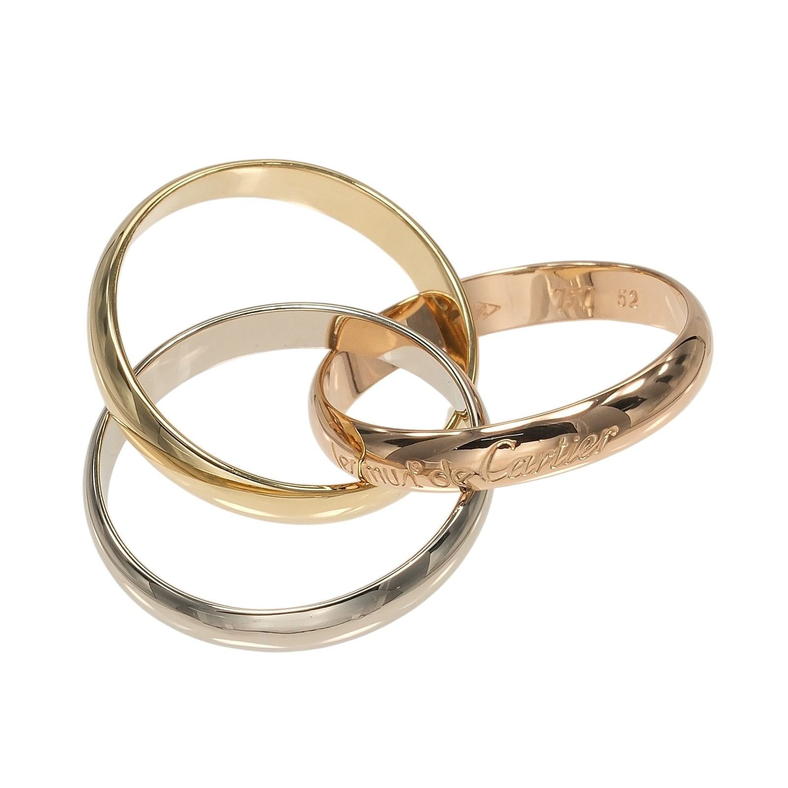 Cartier Cartier Cartier Trinity Au750 Ring Size 12 Precious Metal Ring DUTY FREE for USA Size ONE SIZE - 5 Thumbnail