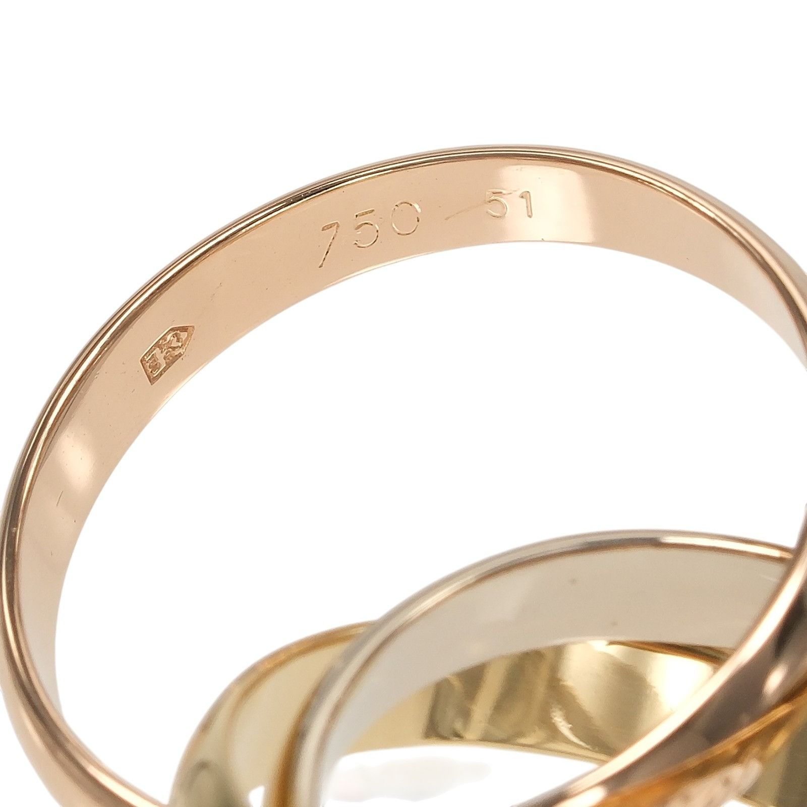 Cartier Cartier Cartier Trinity Au750 Ring Size 11 Precious Metal Ring DUTY FREE for USA Size ONE SIZE - 4 Thumbnail