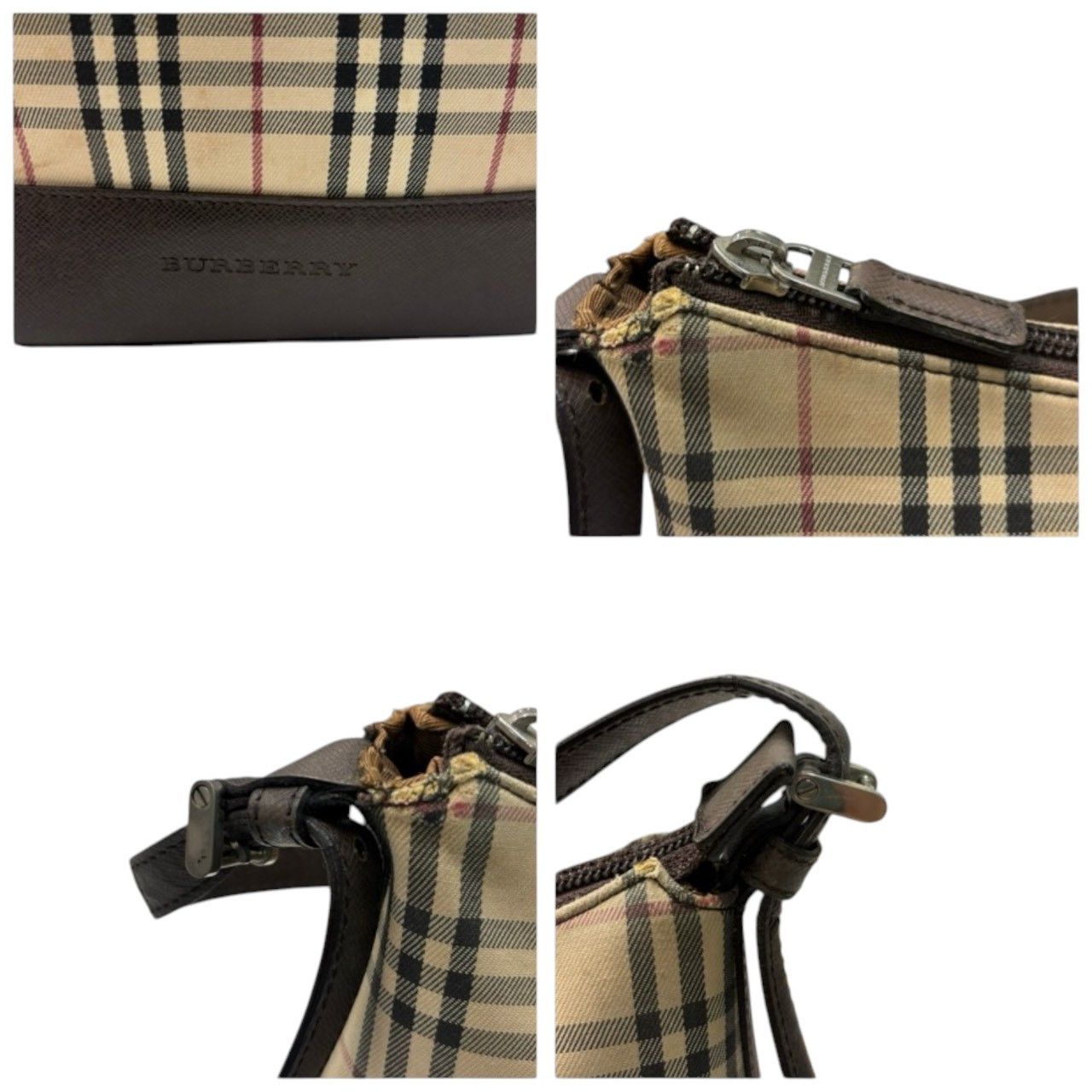 Burberry Burberry Burberry Canvas Leather Shoulder Bag Textile Shoulder Bag DUTY FREE for USA Size ONE SIZE - 9 Thumbnail