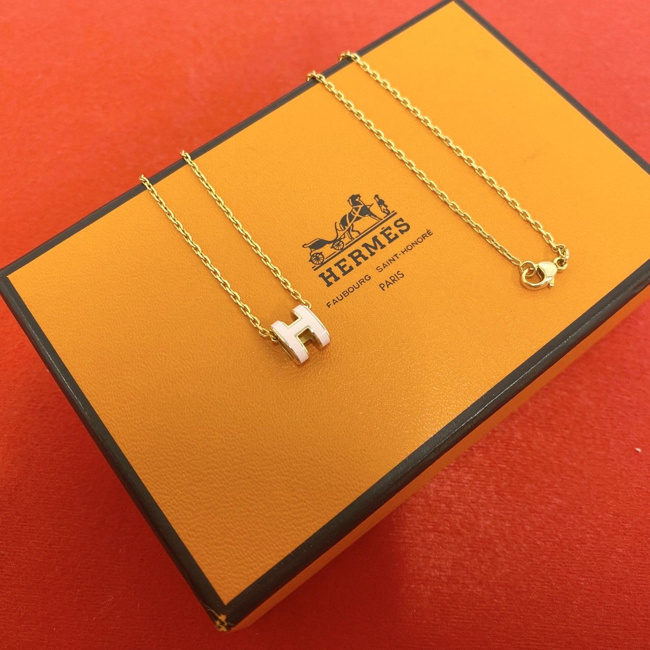 Hermes Hermes Hermes Mini Pop H Necklace Metal Necklace DUTY FREE for USA Size ONE SIZE - 2 Thumbnail
