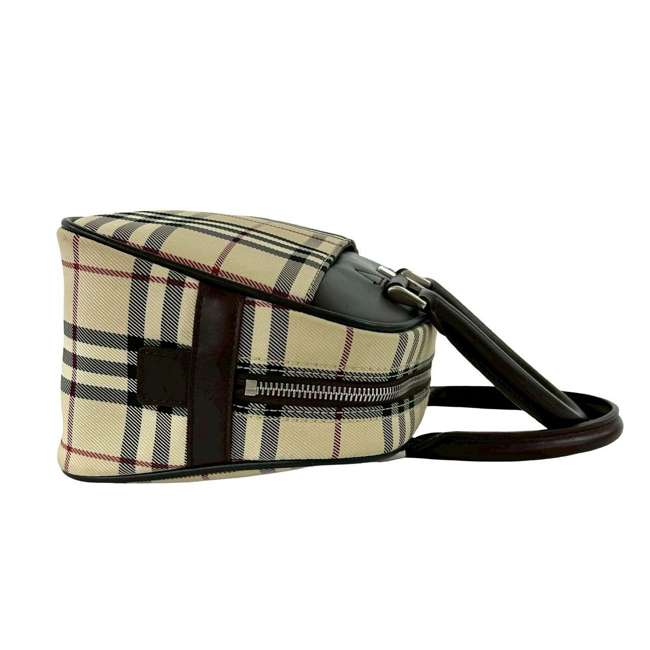 Burberry Burberry Burberry Leather Canvas Boston Bag Leather Handbag DUTY FREE for USA Size ONE SIZE - 7 Thumbnail