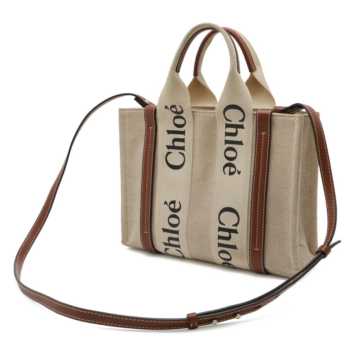 Chloe Chloe Chloe Woody 2way bag Textile Tote Bag CHC23AS397 DUTY FREE for USA Size ONE SIZE - 2 Thumbnail