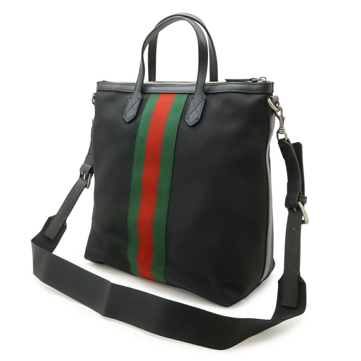 Gucci Gucci Gucci Web Nylon Canvas 2way Tote Bag Textile Tote Bag 619751 DUTY FREE for USA Size ONE SIZE - 2 Thumbnail