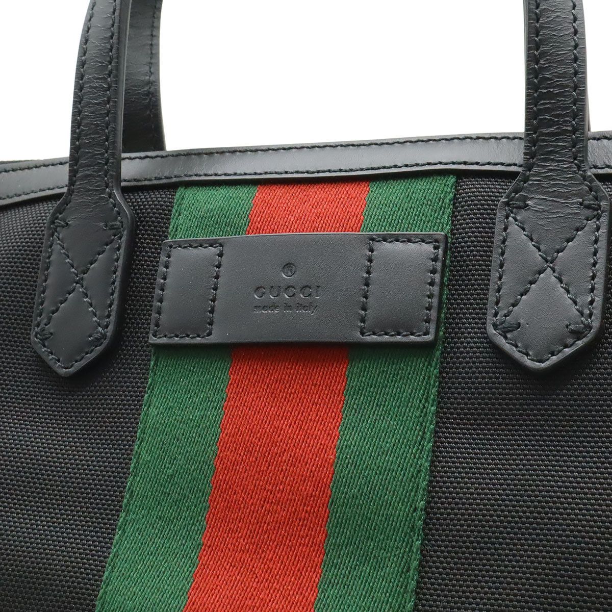Gucci Gucci Gucci Web Nylon Canvas 2way Tote Bag Textile Tote Bag 619751 DUTY FREE for USA Size ONE SIZE - 8 Thumbnail