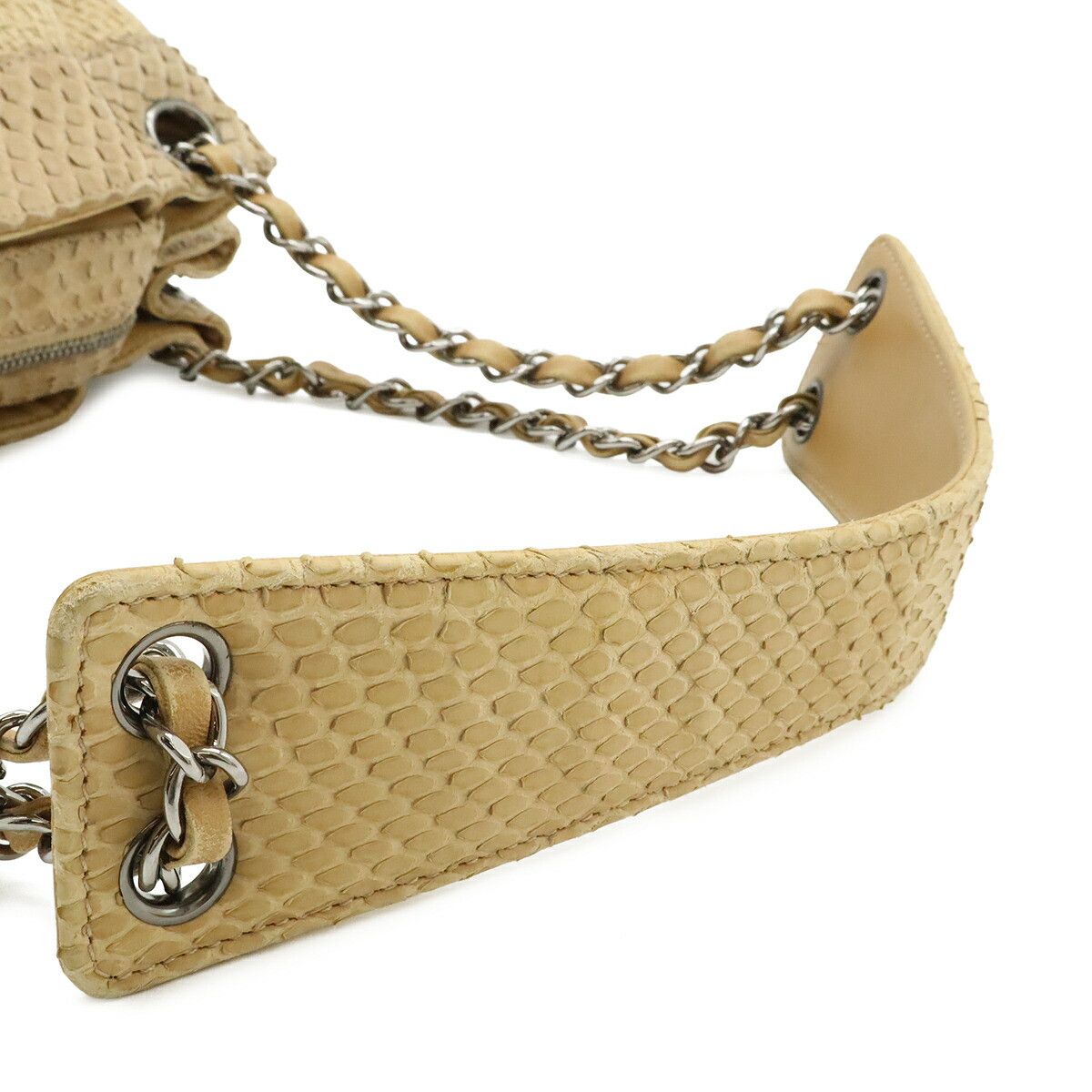 Chanel Chanel Chanel Coco Mark Python Canvas Shoulder Bag Leather Shoulder Bag DUTY FREE for USA Size ONE SIZE - 5 Thumbnail
