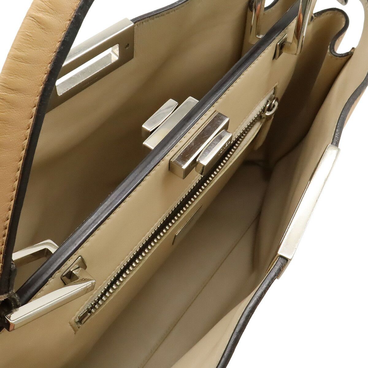 Fendi Fendi Fendi Peekaboo Essential Leather Handbag Leather Shoulder Bag 8BN300 DUTY FREE for USA Size ONE SIZE - 8 Thumbnail