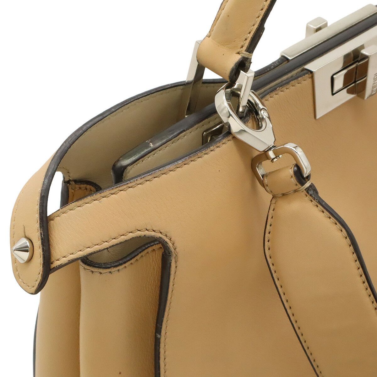 Fendi Fendi Fendi Peekaboo Essential Leather Handbag Leather Shoulder Bag 8BN300 DUTY FREE for USA Size ONE SIZE - 5 Thumbnail