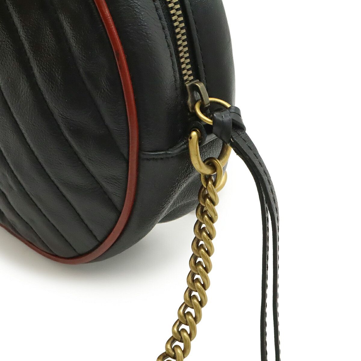 Gucci Gucci Gucci GG Marmont Quilted Leather Round Shoulder Bag Leather Shoulder Bag 550154 DUTY FREE for USA Size ONE SIZE - 4 Thumbnail