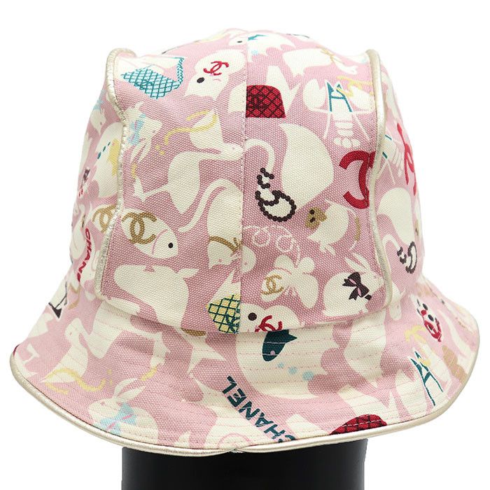 Chanel Chanel Chanel Cotton Canvas Leather Bucket Hat Textile Hats DUTY FREE for USA Size ONE SIZE - 5 Thumbnail