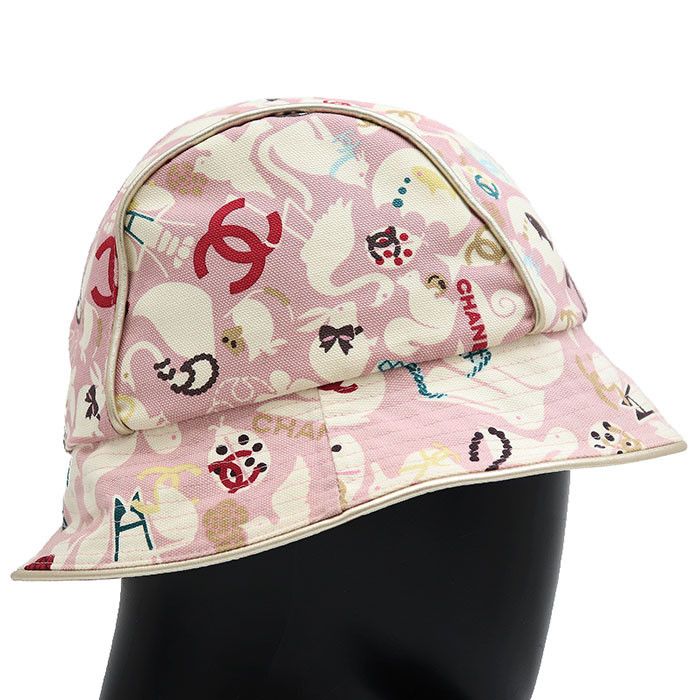 Chanel Chanel Chanel Cotton Canvas Leather Bucket Hat Textile Hats DUTY FREE for USA Size ONE SIZE - 4 Thumbnail