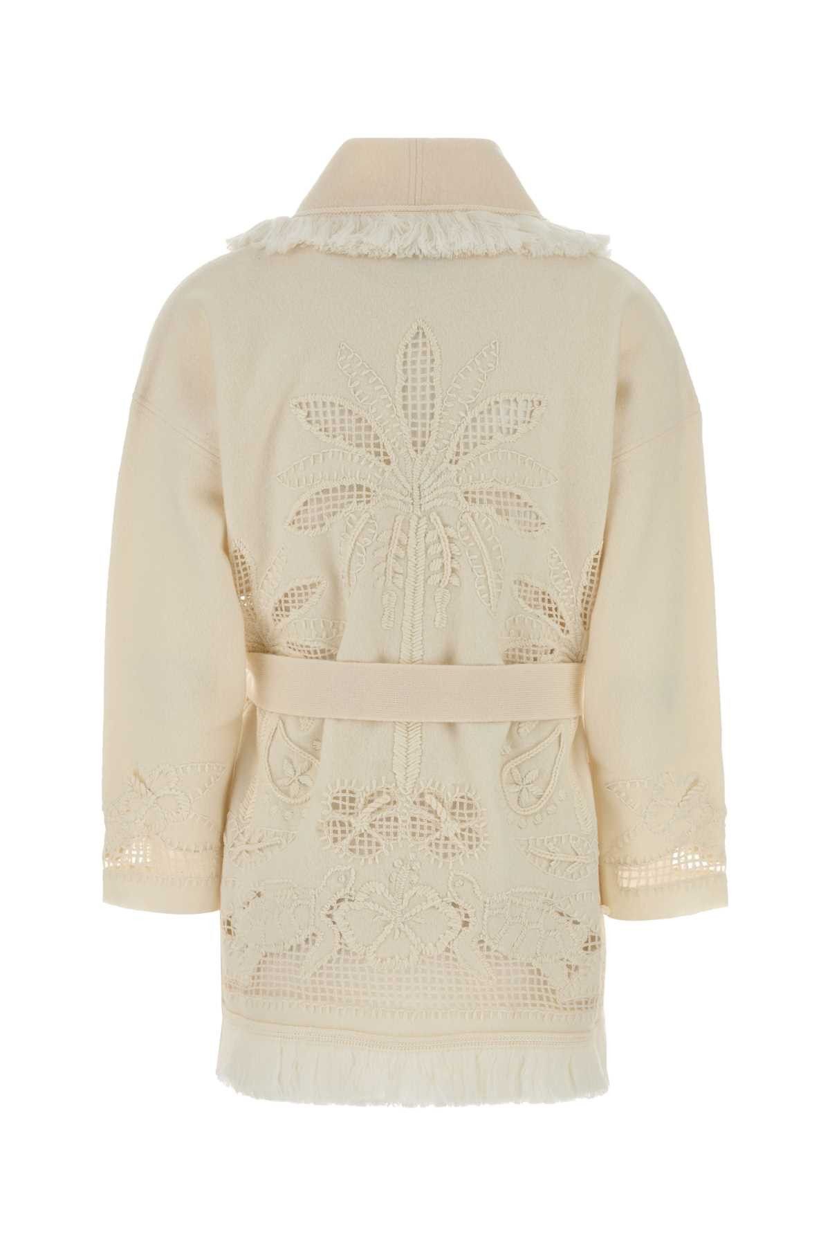 Alanui Ivory Wool Islandâ€™S Diary Cardigan Size S / US 4 / IT 40 - 2 Thumbnail