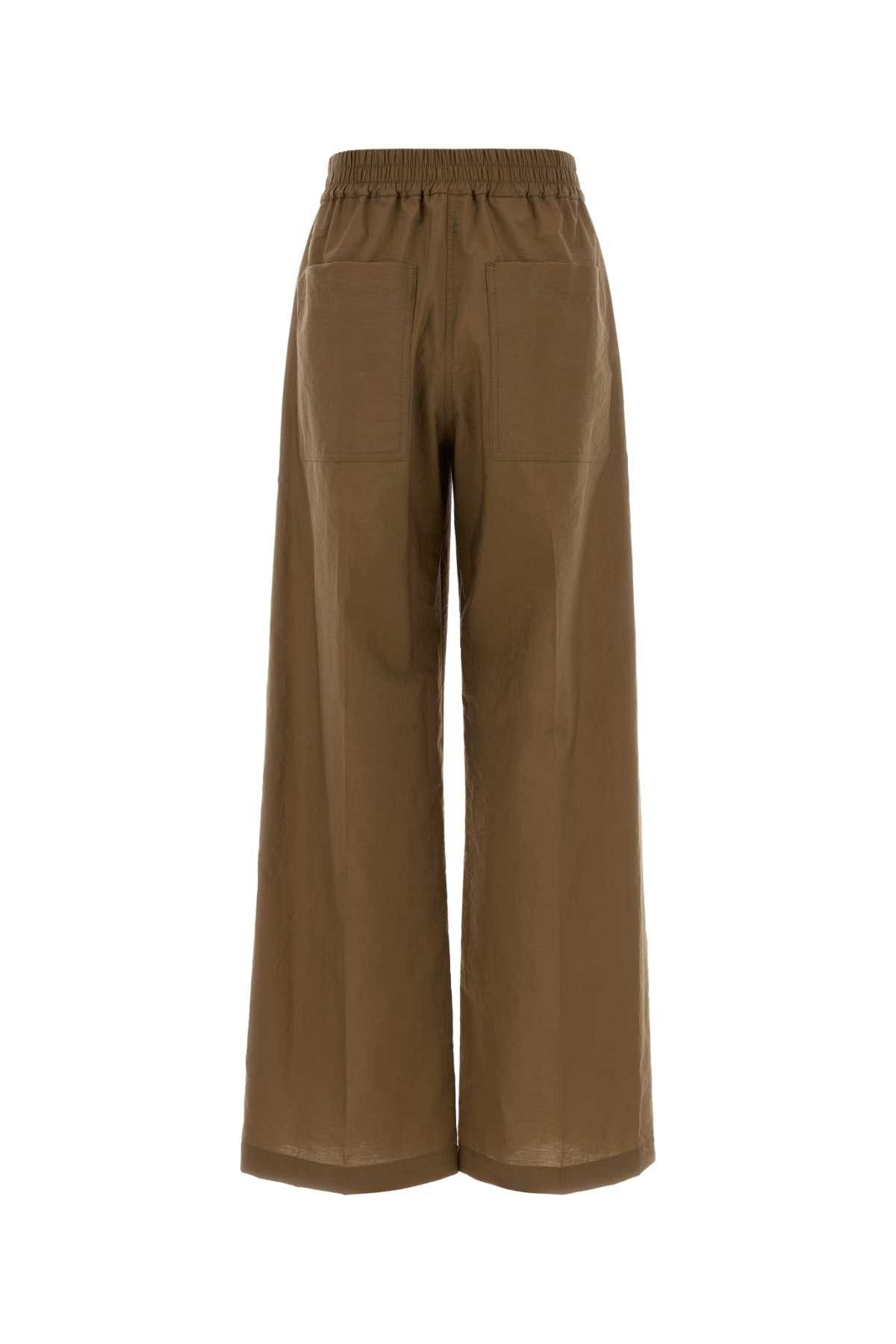 Brunello Cucinelli Brown Cotton Blend Wide-Leg Pant Size 27" / US 4 / IT 40 - 2 Thumbnail