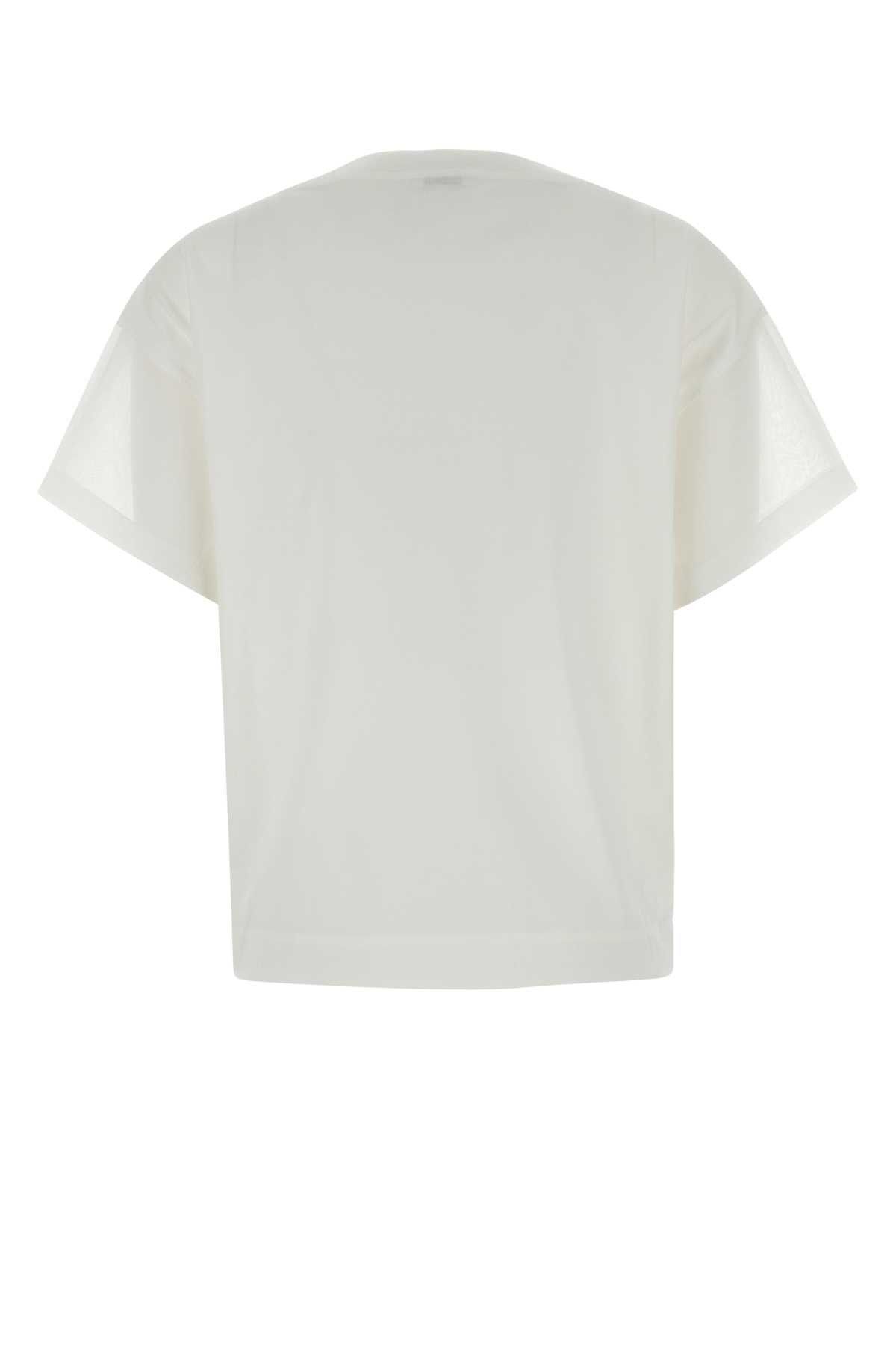Brunello Cucinelli White Cotton T-Shirt Size S / US 4 / IT 40 - 2 Thumbnail