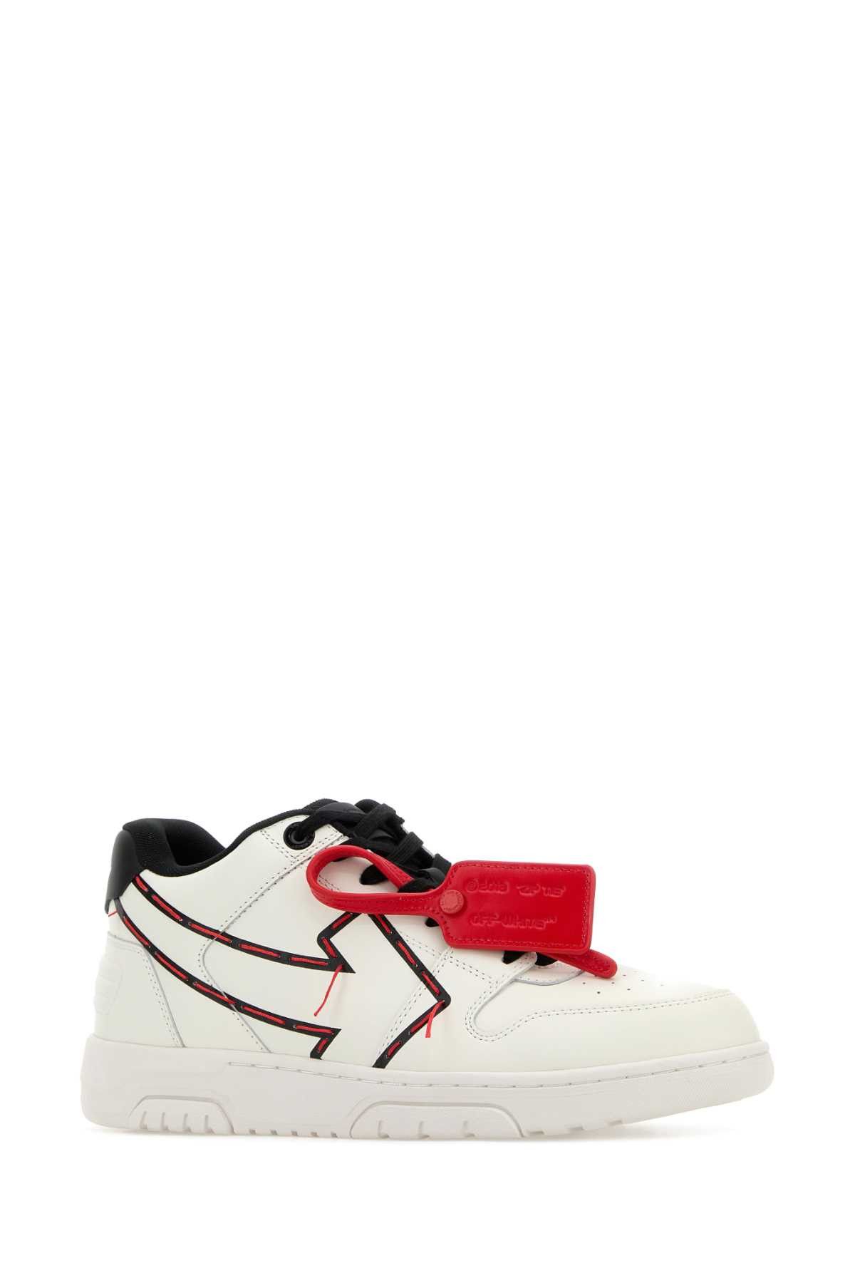 Off-White White Leather Out Of Office Sneakers Size US 10 / EU 43 - 2 Thumbnail