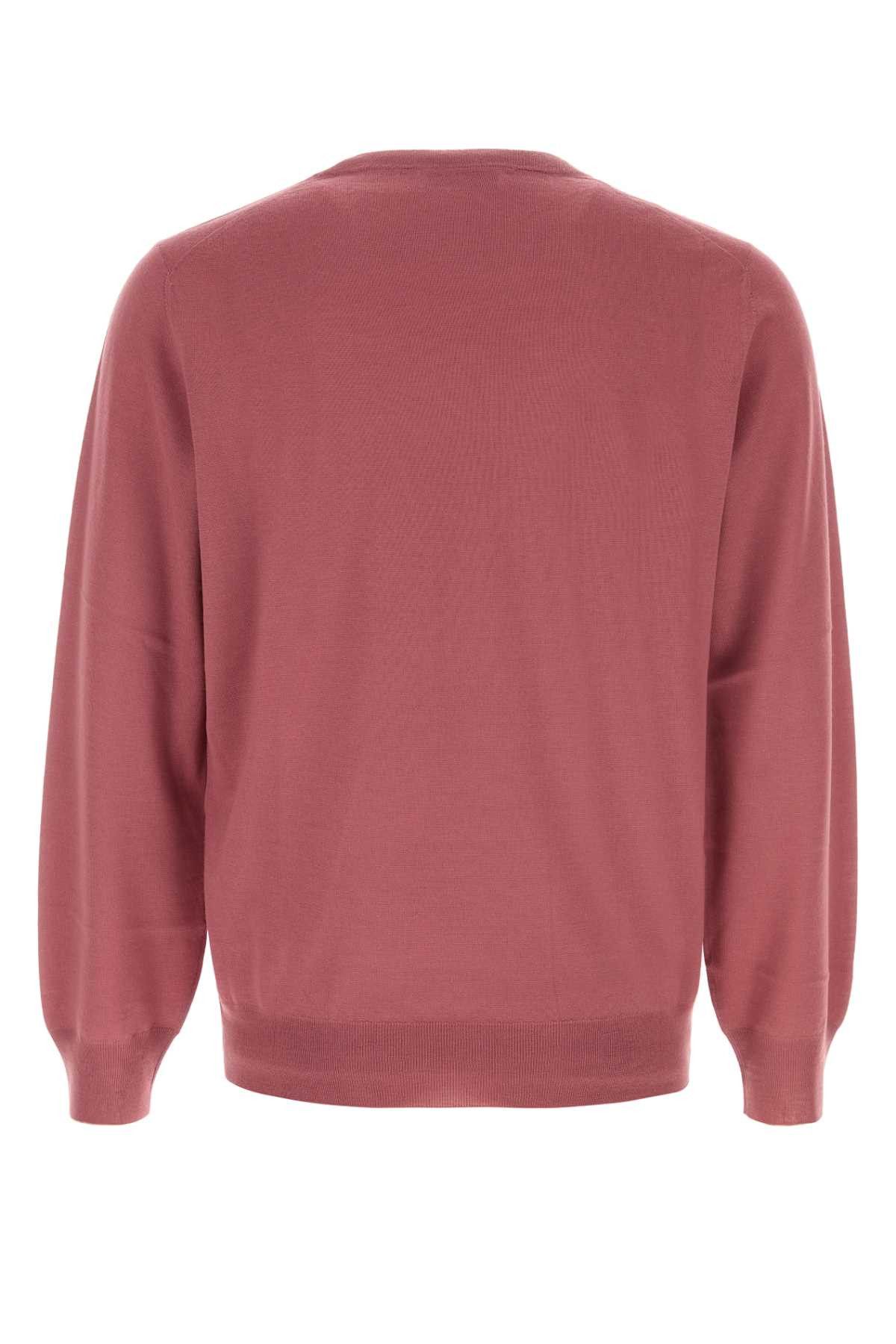 Brunello Cucinelli Dark Pink Wool Blend Sweater Size US M / EU 48-50 / 2 - 2 Thumbnail