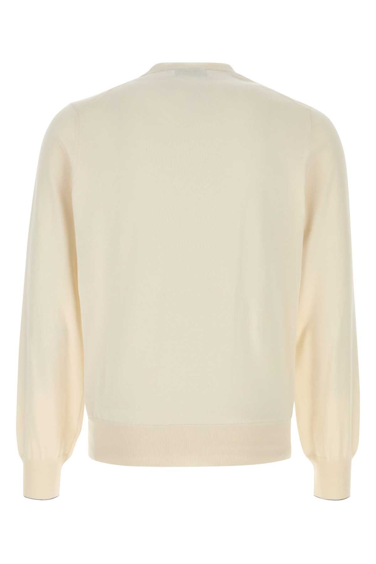 Brunello Cucinelli Ivory Cotton Sweater Size US S / EU 44-46 / 1 - 2 Thumbnail