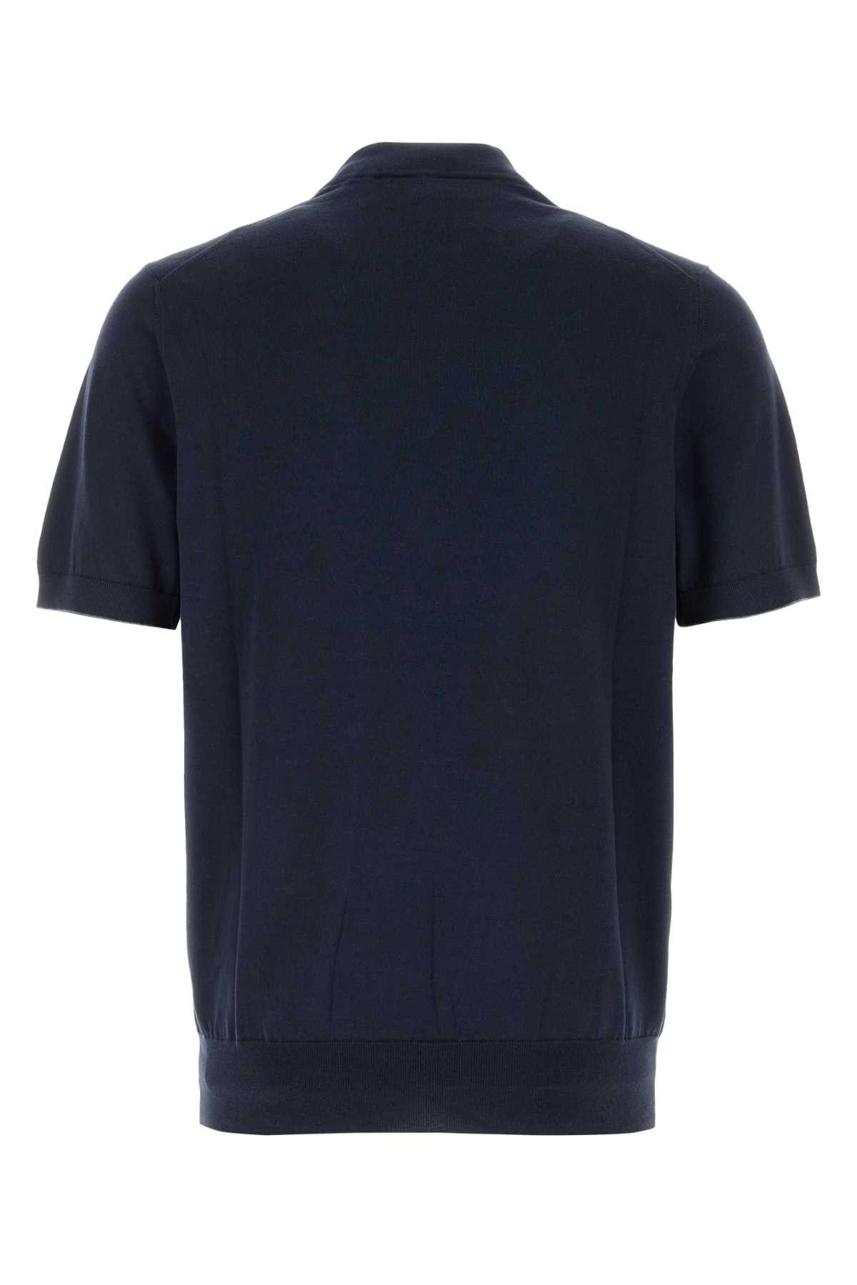 Brunello Cucinelli Navy Blue Knit T-Shirt Size US XXL / EU 58 / 5 - 2 Thumbnail