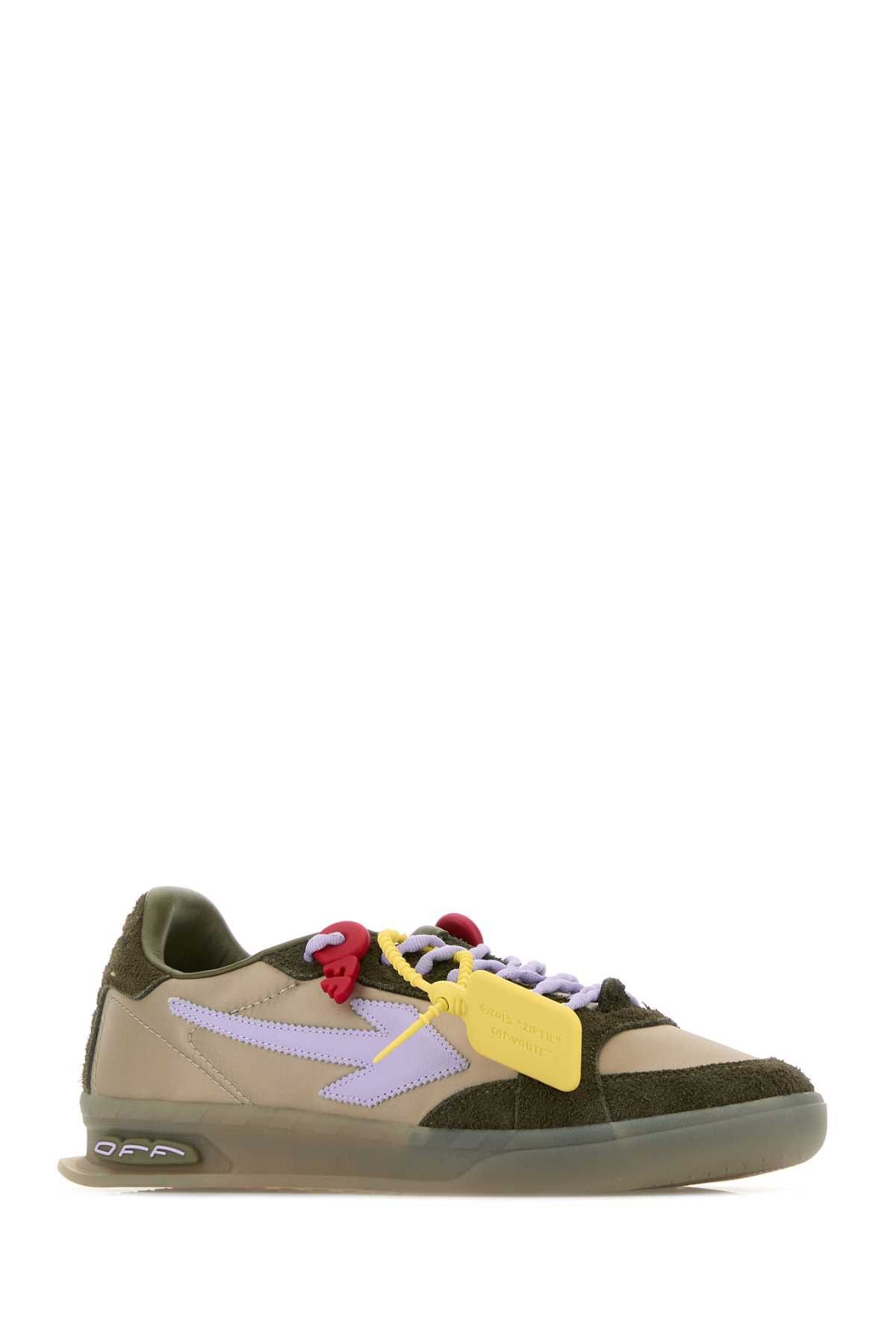 Off-White Two-Tone Suede And Fabric End Of Play Sneakers Size US 7 / EU 40 - 2 Thumbnail