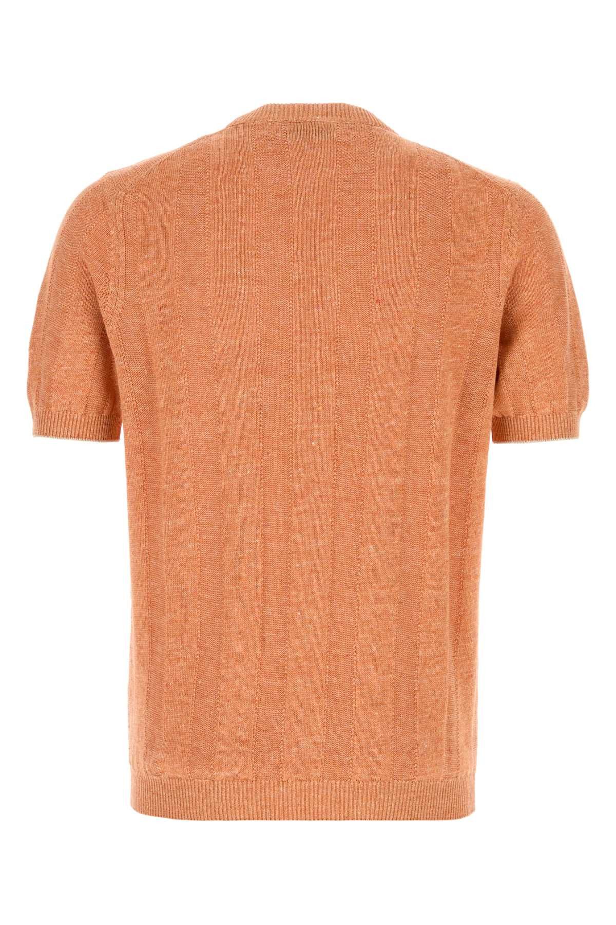 Brunello Cucinelli Orange Knit T-Shirt Size US M / EU 48-50 / 2 - 2 Thumbnail