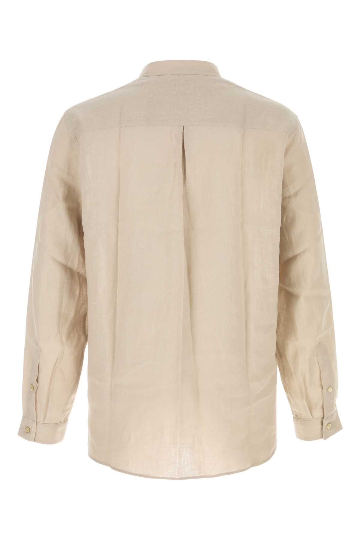 Brunello Cucinelli Sand Linen Shirt Size US S / EU 44-46 / 1 - 2 Thumbnail